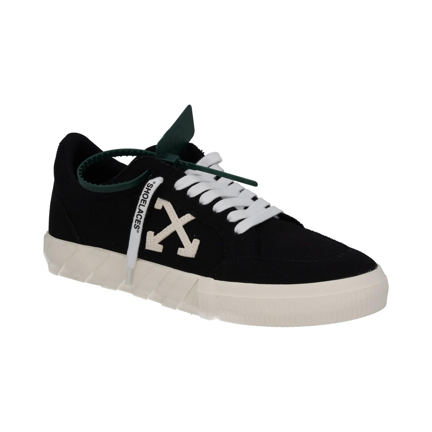 OFF-WHITE Trainers Low Vulcanized Canvas Black White IT41 UK7 NEW RRP305