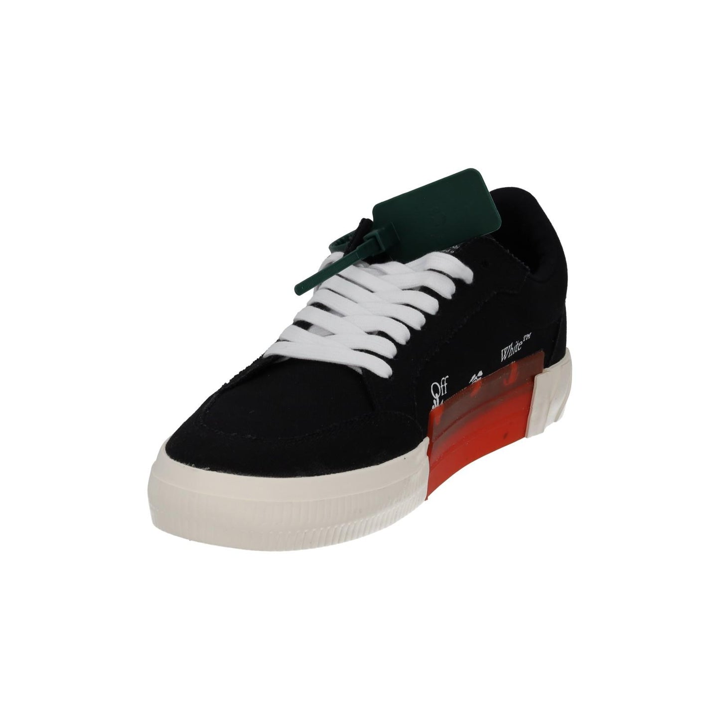OFF-WHITE Trainers Low Vulcanized Canvas Black White IT41 UK7 NEW RRP305