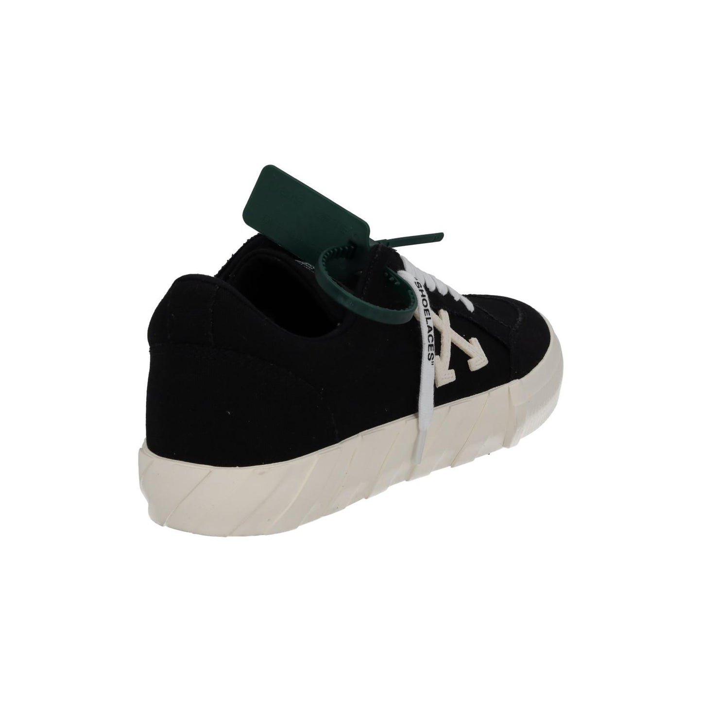 OFF-WHITE Trainers Low Vulcanized Canvas Black White IT41 UK7 NEW RRP305