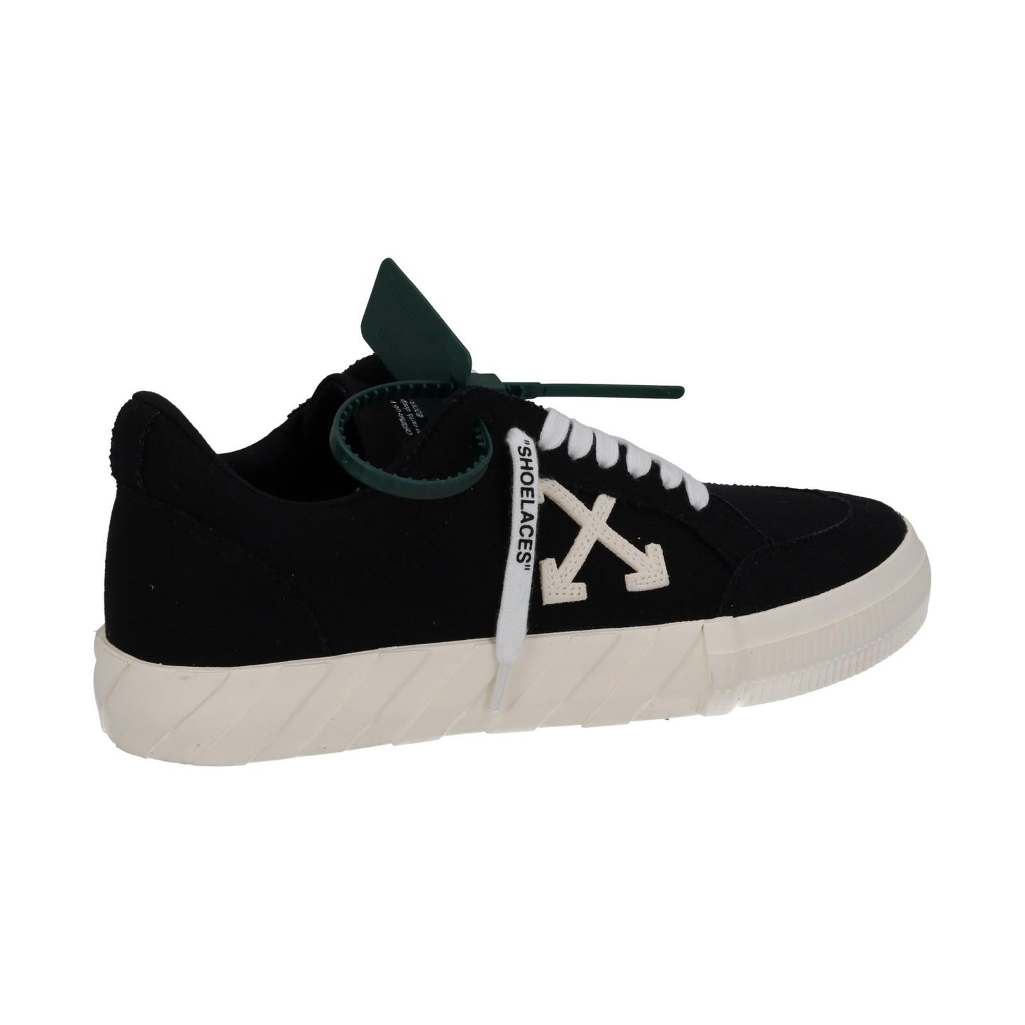 OFF-WHITE Trainers Low Vulcanized Canvas Black White IT41 UK7 NEW RRP305