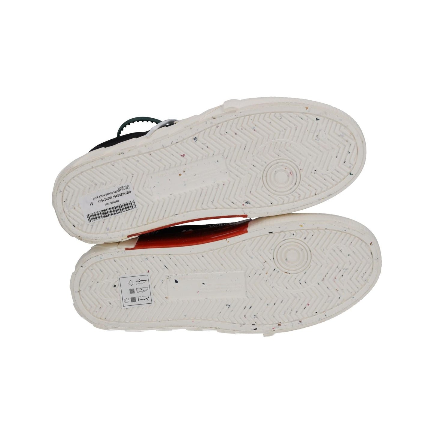 OFF-WHITE Trainers Low Vulcanized Canvas Black White IT41 UK7 NEW RRP305