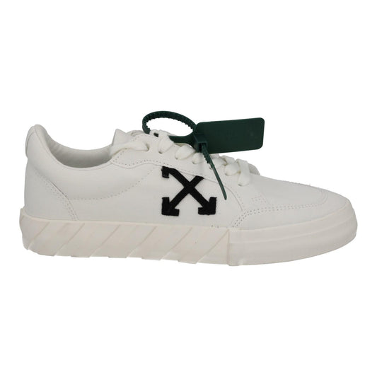 OFF-WHITE Trainers Low Vulcanized Eco Canvas White Black EU40 UK7 NEW RRP245