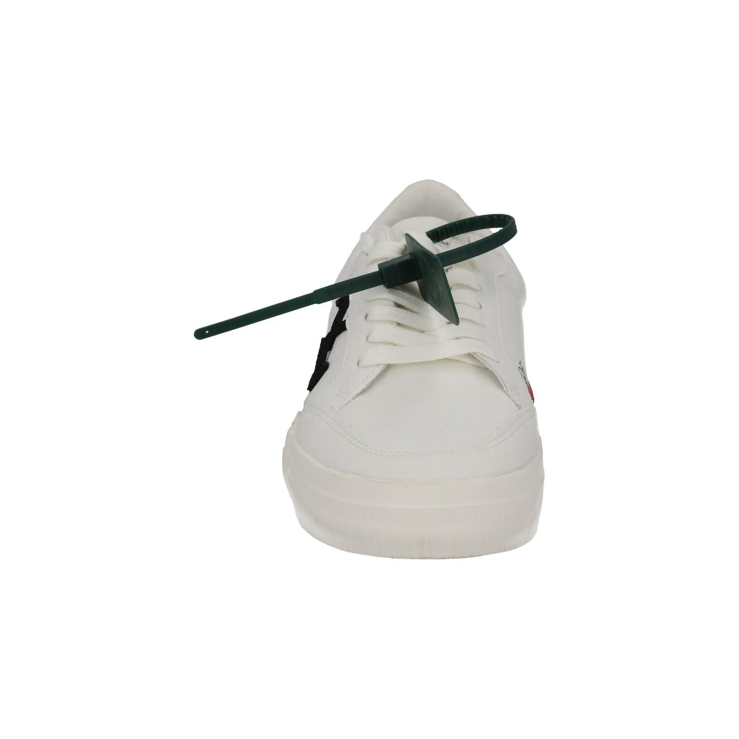 OFF-WHITE Trainers Low Vulcanized Eco Canvas White Black EU40 UK7 NEW RRP245