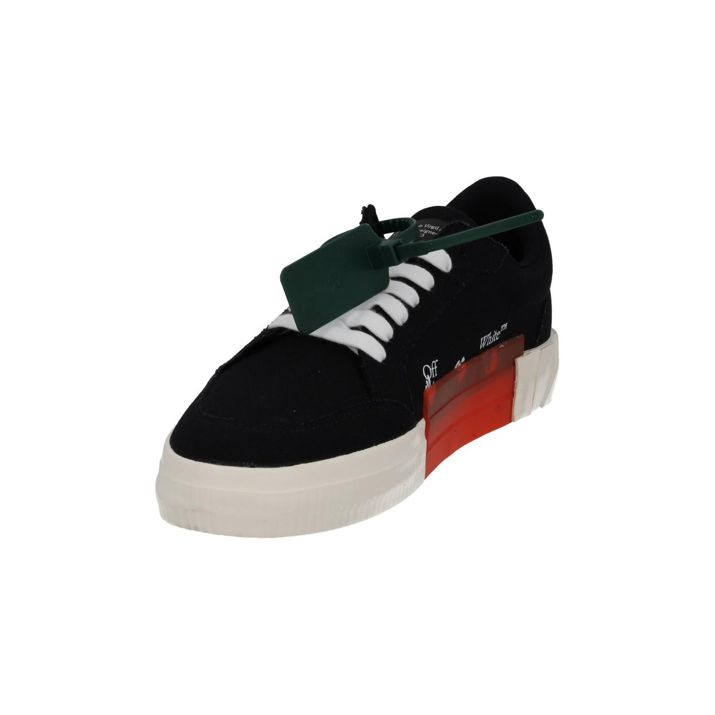 OFF-WHITE Trainers Low Vulcanized Canvas Black White IT40 UK6 NEW RRP305