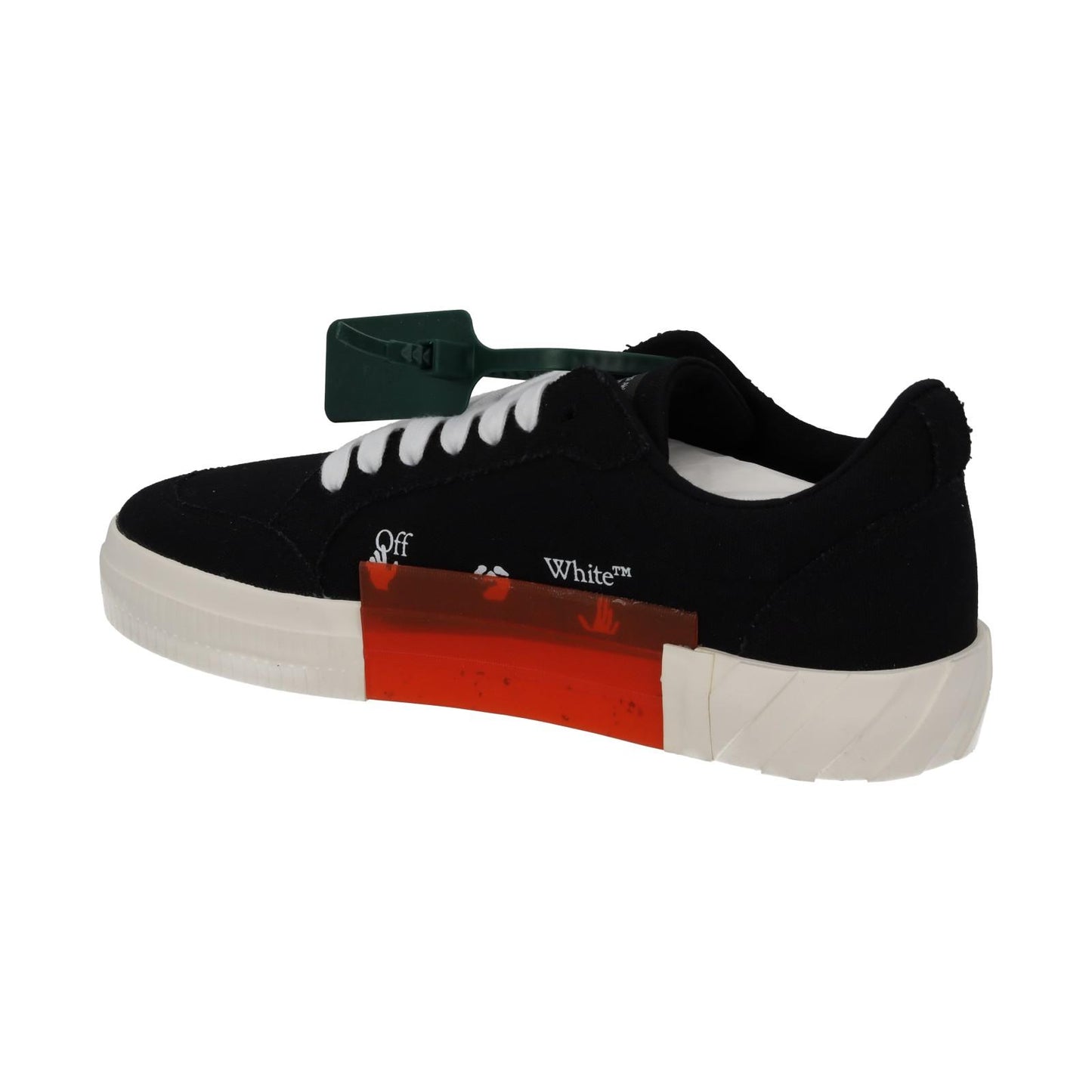 OFF-WHITE Trainers Low Vulcanized Canvas Black White IT40 UK6 NEW RRP305
