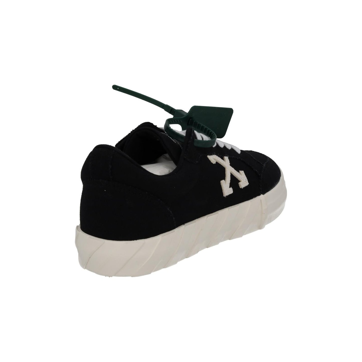 OFF-WHITE Trainers Low Vulcanized Canvas Black White IT40 UK6 NEW RRP305