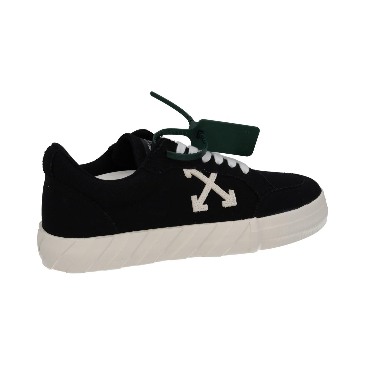 OFF-WHITE Trainers Low Vulcanized Canvas Black White IT40 UK6 NEW RRP305