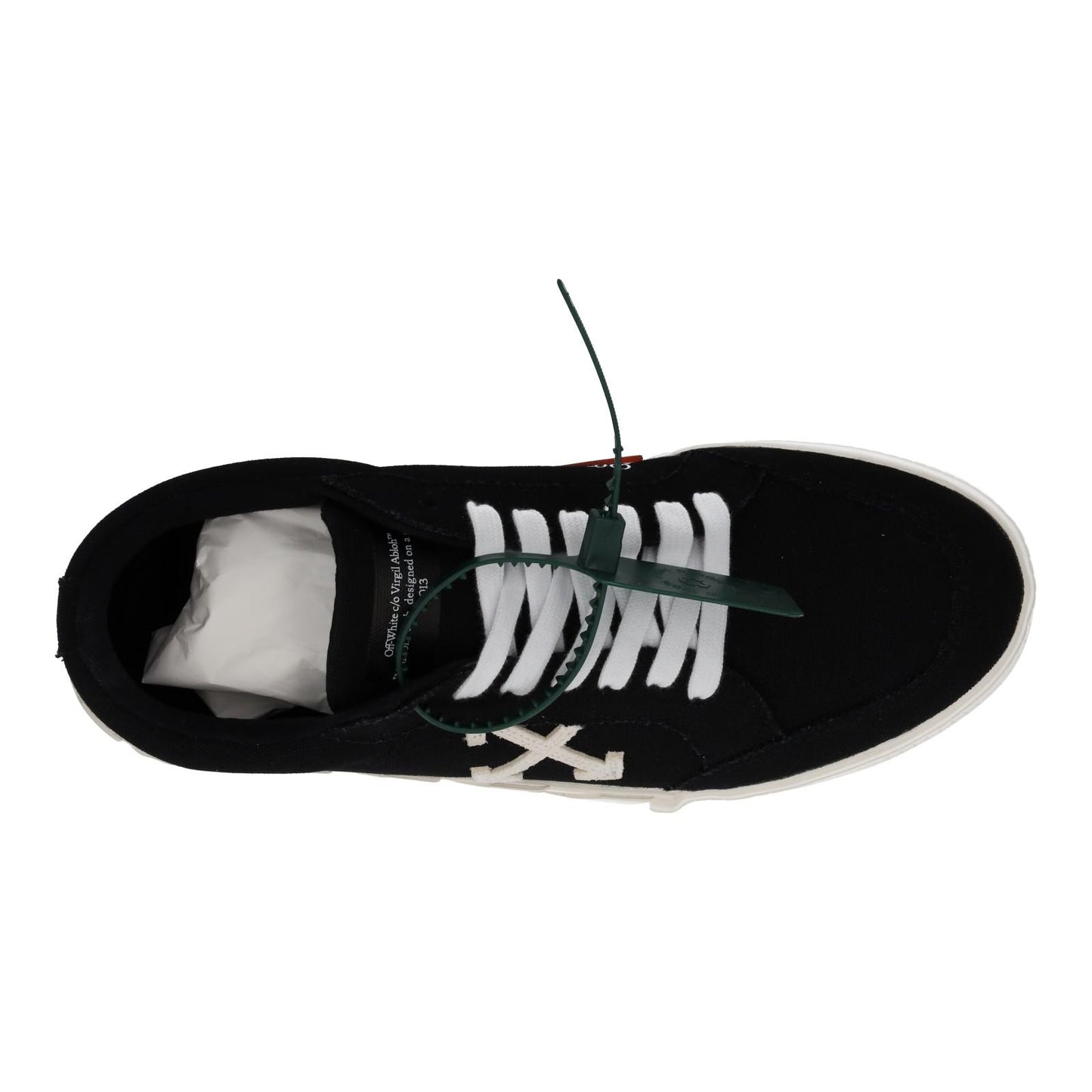 OFF-WHITE Trainers Low Vulcanized Canvas Black White IT40 UK6 NEW RRP305