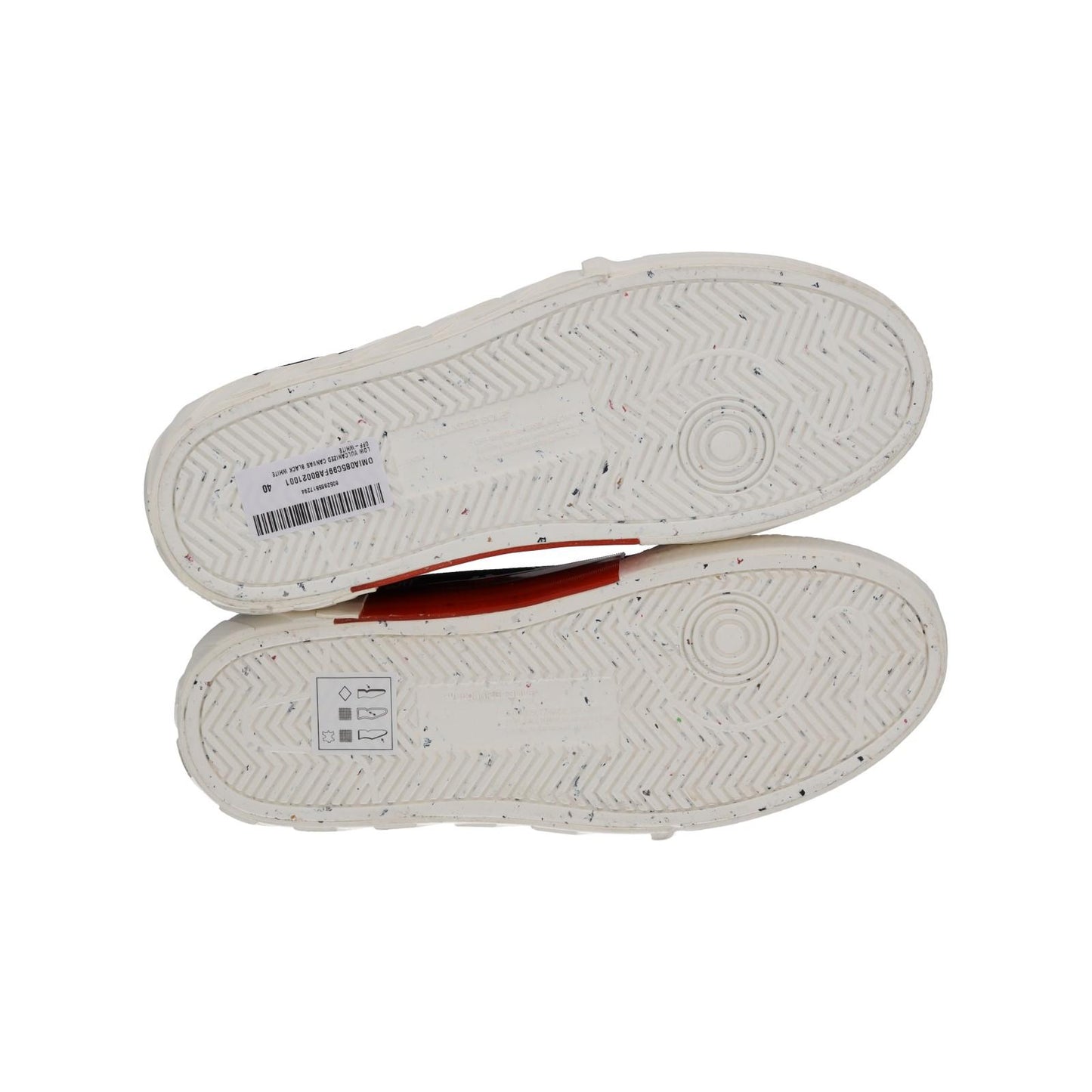 OFF-WHITE Trainers Low Vulcanized Canvas Black White IT40 UK6 NEW RRP305