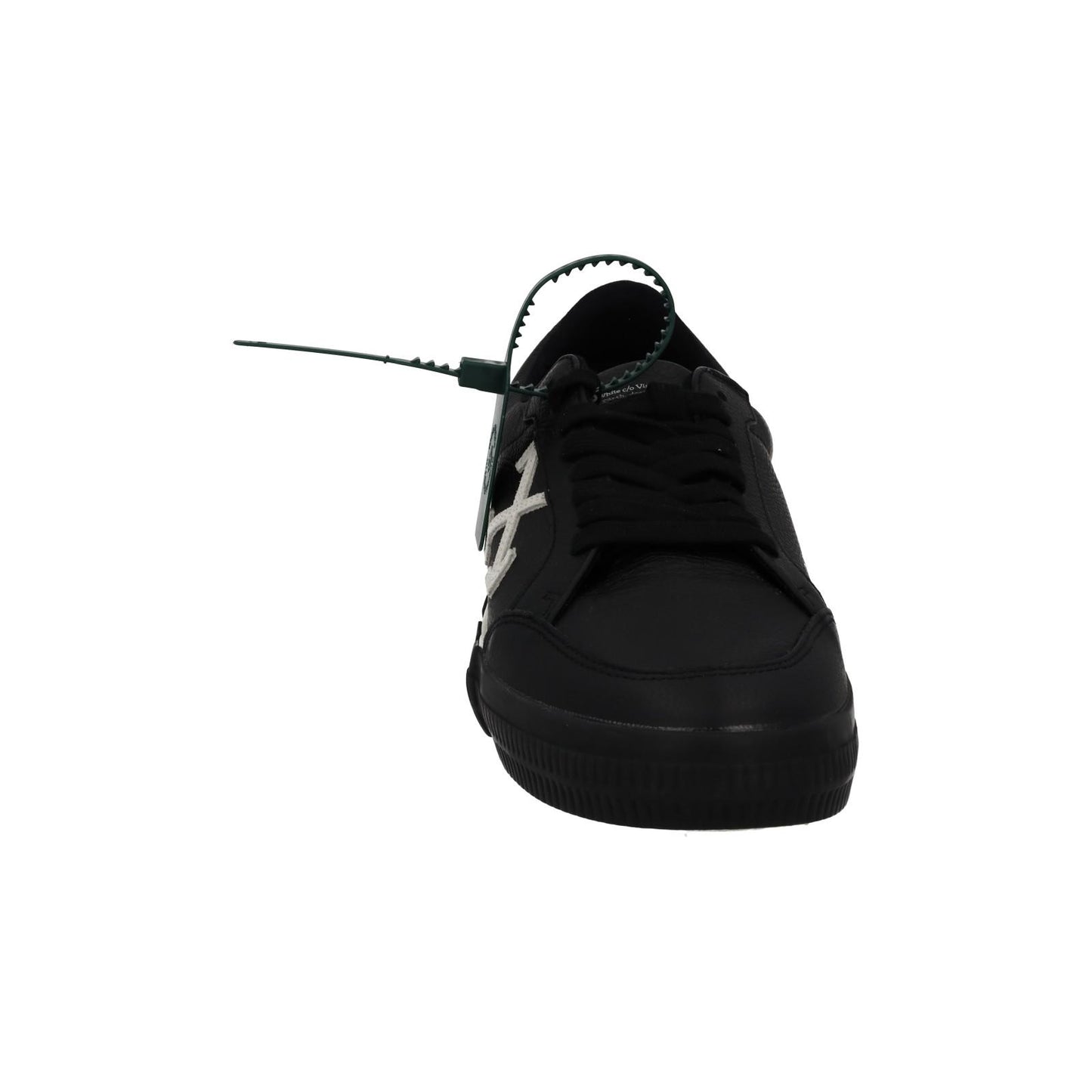 OFF-WHITE Trainers Low Vulcanized Leather Lace Up Black White UK9 NEW RRP365