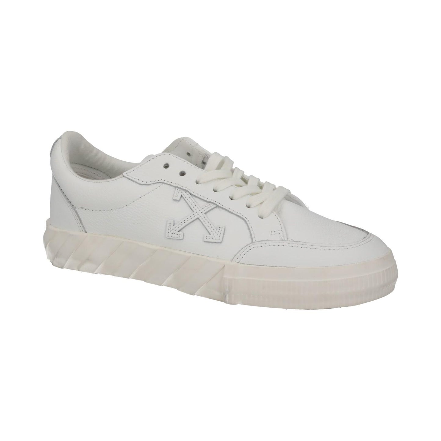 OFF-WHITE Trainers Low Vulcanized White Leather Men's IT40 UK8 NEW RRP355