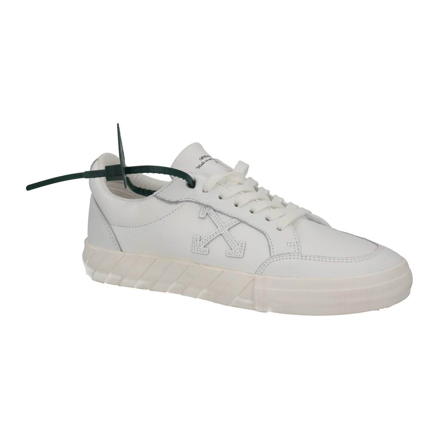 OFF-WHITE Trainers Low Vulcanized White Leather Ladies EU40 UK7 NEW RRP355