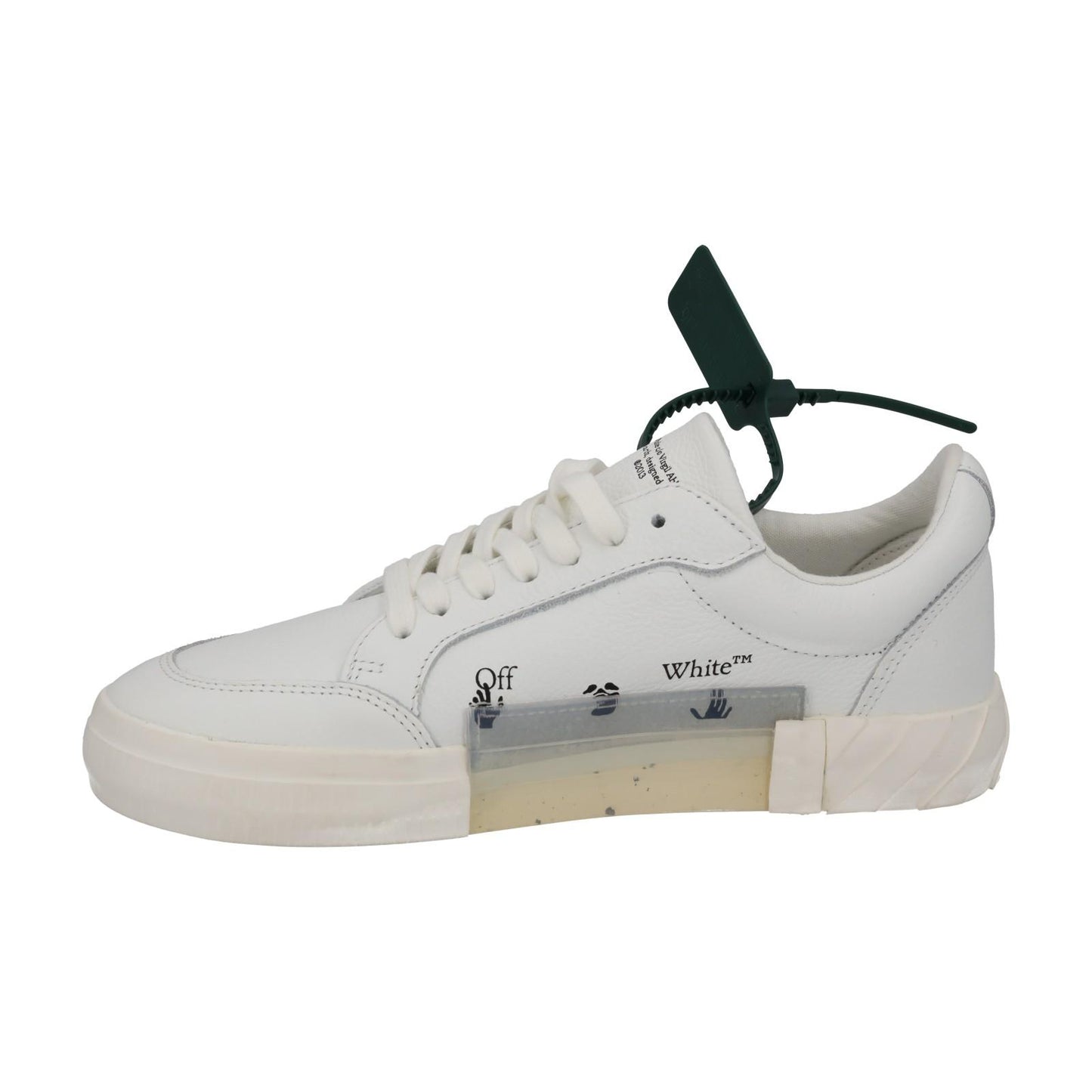 OFF-WHITE Trainers Low Vulcanized White Leather Ladies EU40 UK7 NEW RRP355