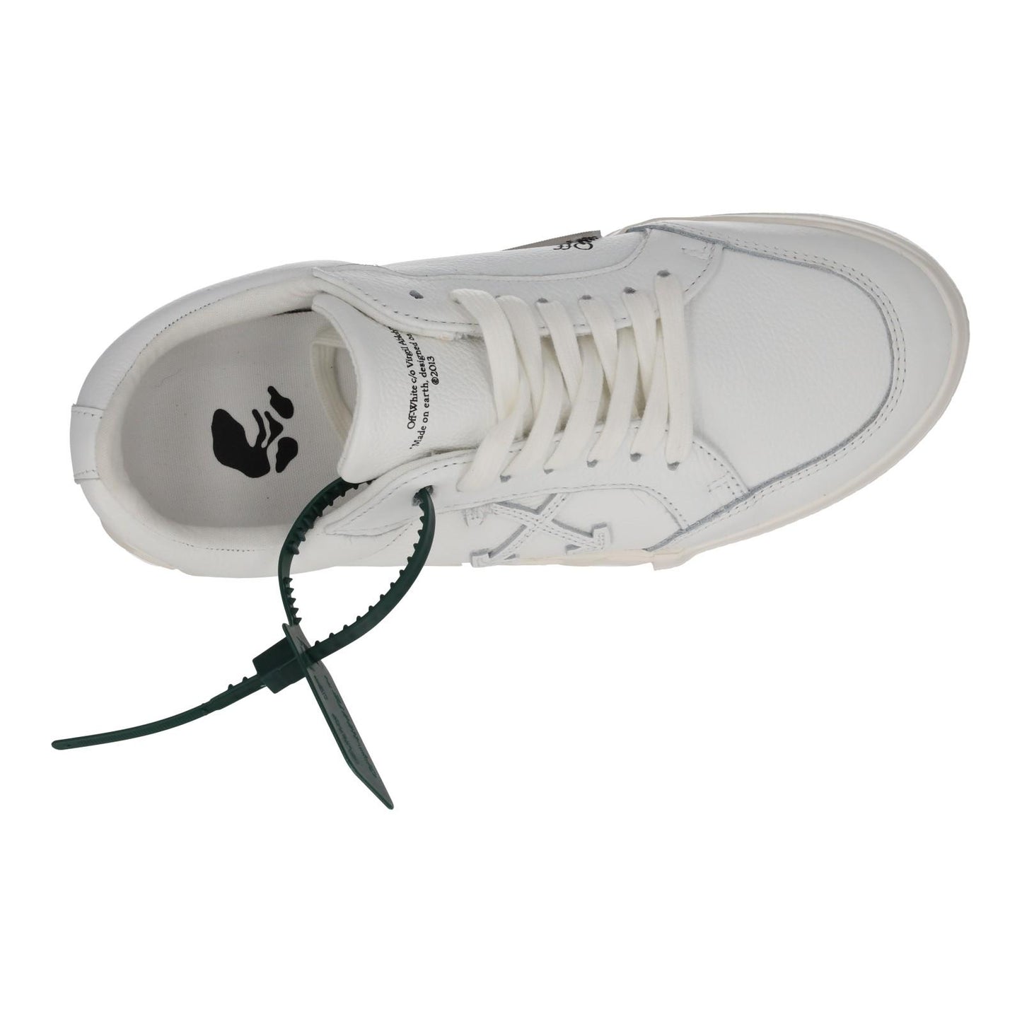 OFF-WHITE Trainers Low Vulcanized White Leather Ladies EU40 UK7 NEW RRP355