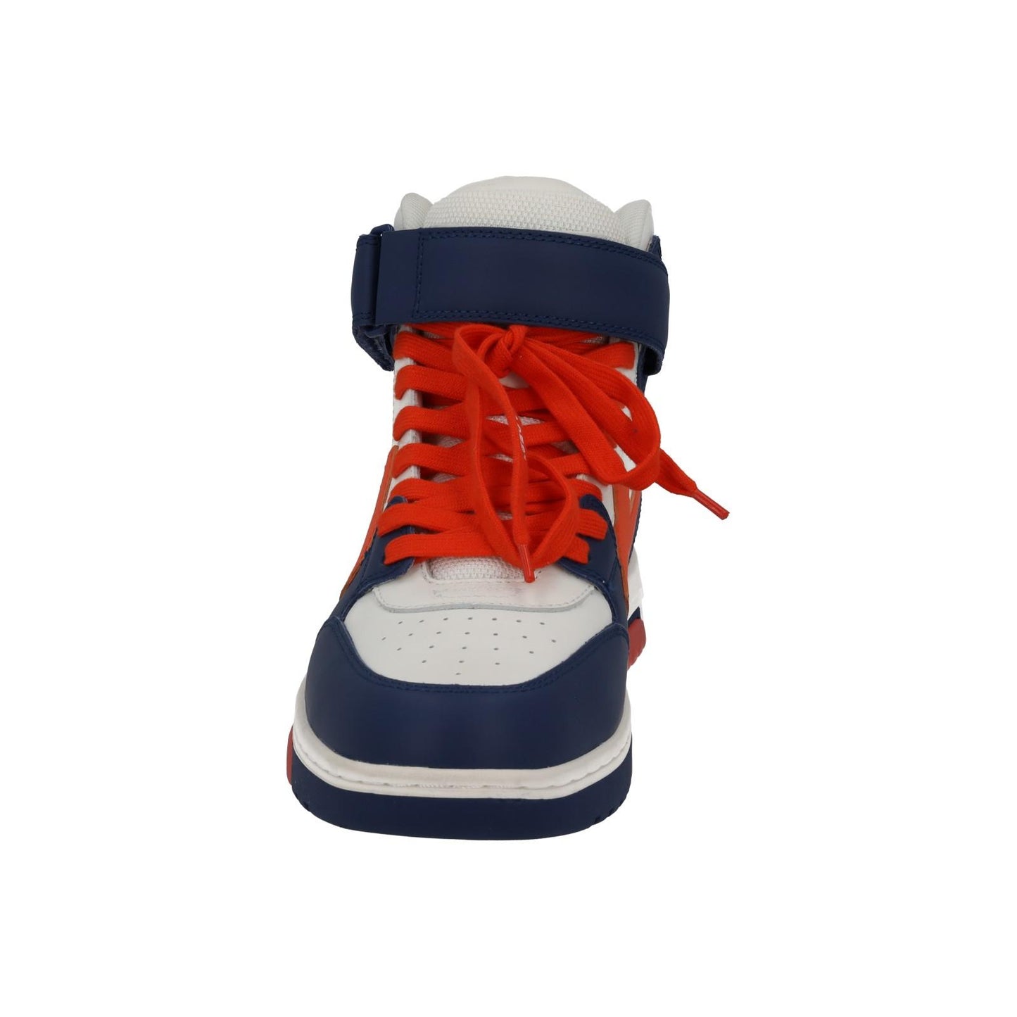 OFF-WHITE Out Of Office Trainers Mid Top Navy Orange Leather UK7 NEW RRP595