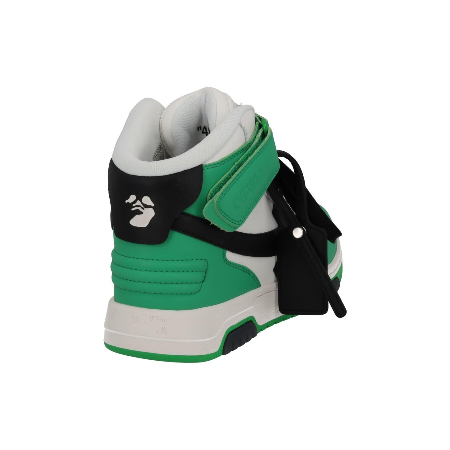 OFF-WHITE Out Of Office Trainers Mid Top Green Leather IT40 UK6 NEW RRP595