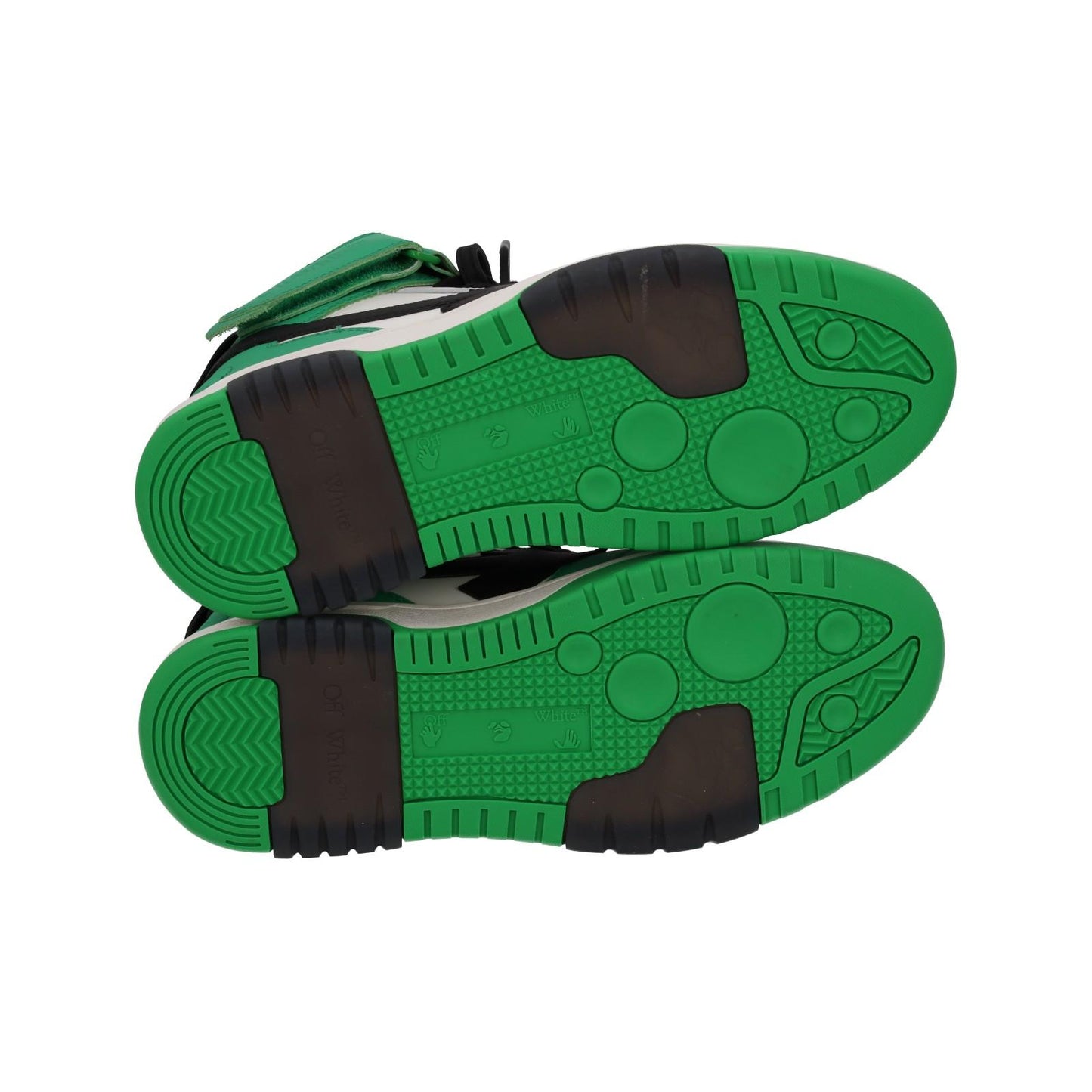 OFF-WHITE Out Of Office Trainers Mid Top Green Leather IT40 UK6 NEW RRP595