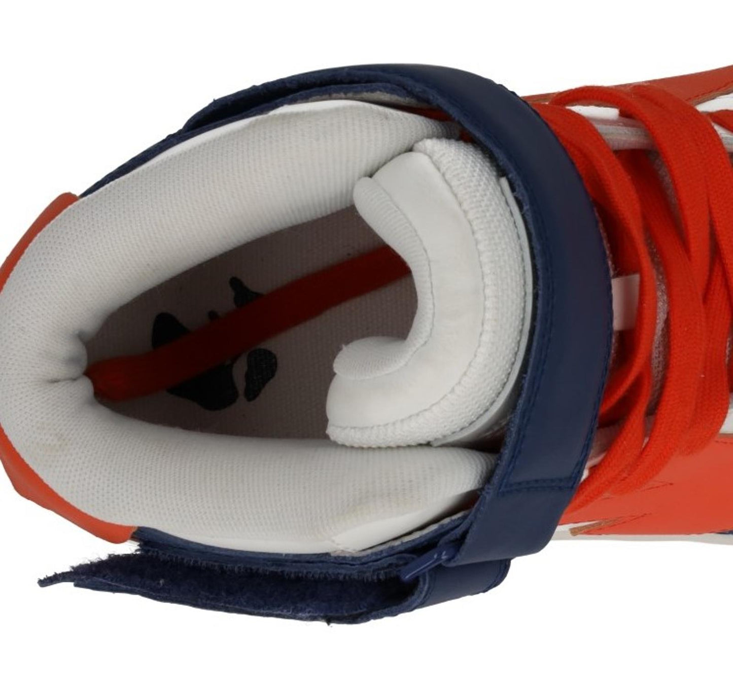 OFF-WHITE Out Of Office Trainers Mid Top Navy Orange Leather IT42 UK8 NEW RRP595