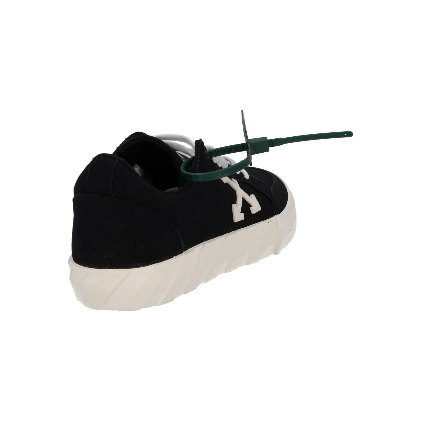 OFF-WHITE Trainers Low Vulcanized Canvas Lace Up Black White UK7 NEW RRP305