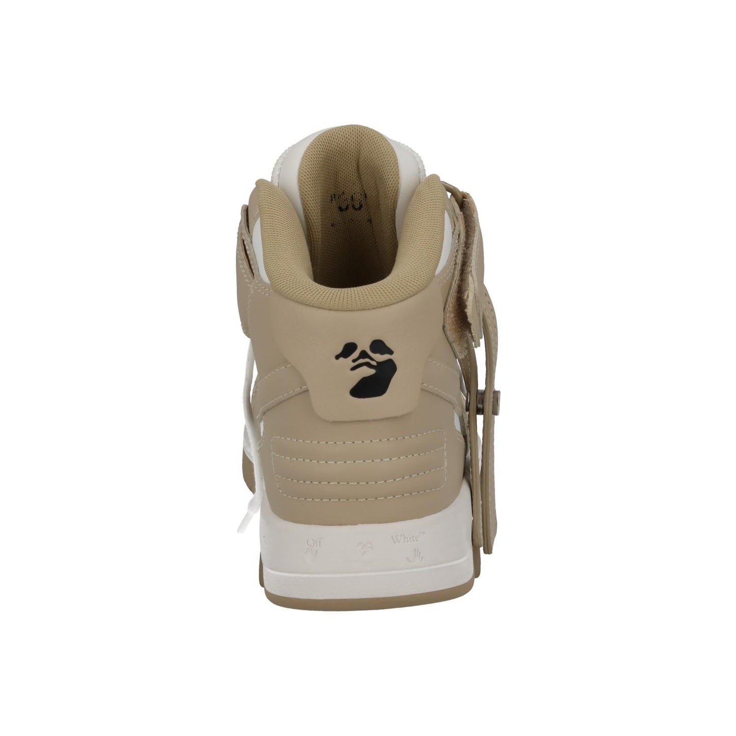 OFF-WHITE Out Of Office Trainer Mid Top Beige Leather EU36 UK3 NEW RRP595