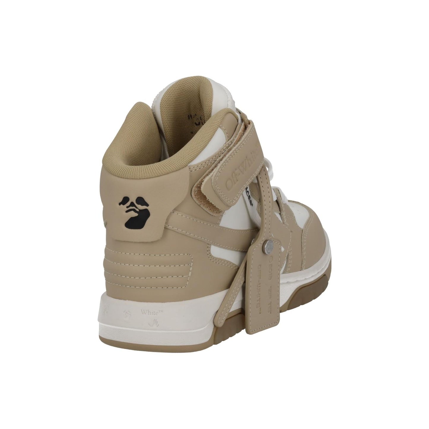 OFF-WHITE Out Of Office Trainer Mid Top Beige Leather EU36 UK3 NEW RRP595