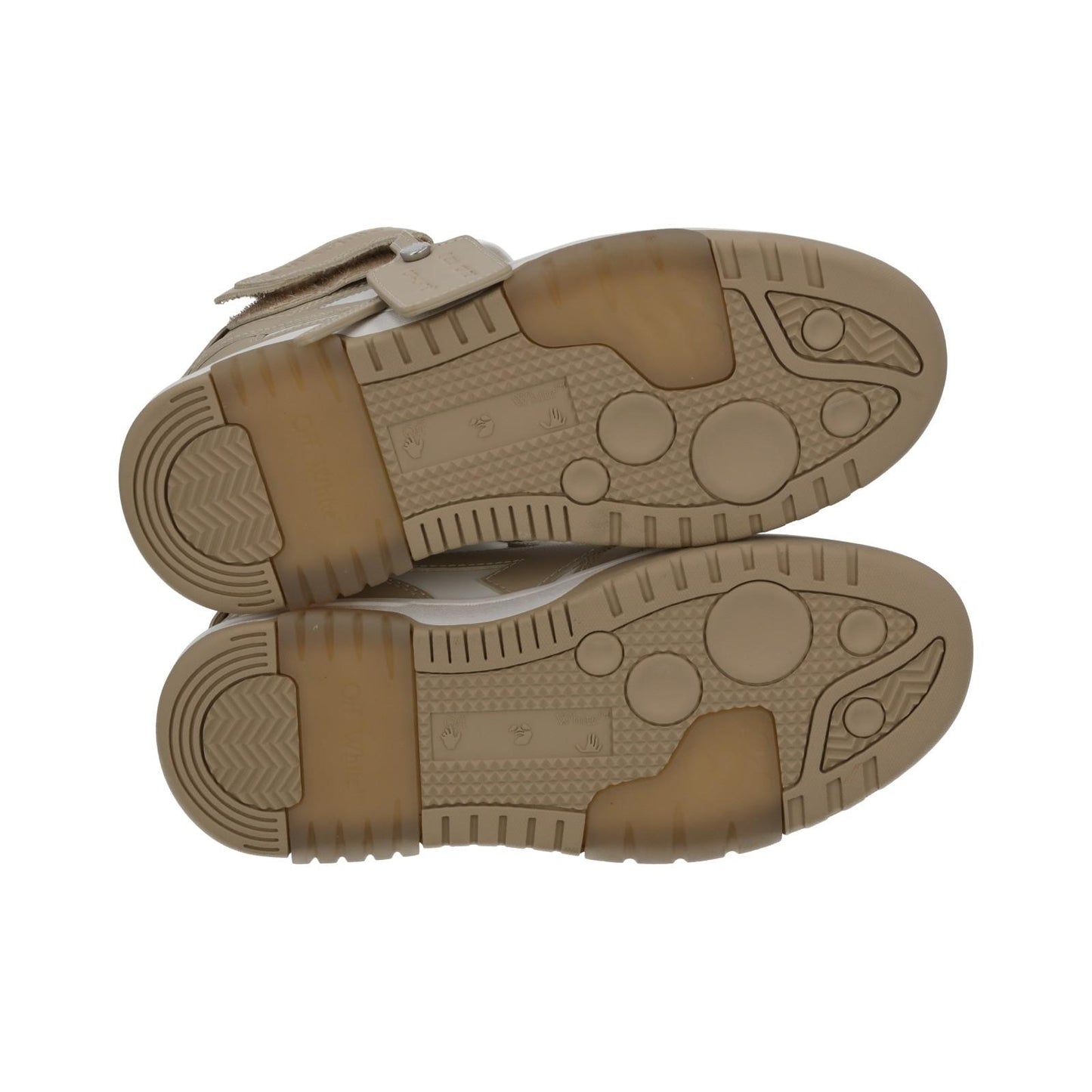 OFF-WHITE Out Of Office Trainer Mid Top Beige Leather EU36 UK3 NEW RRP595
