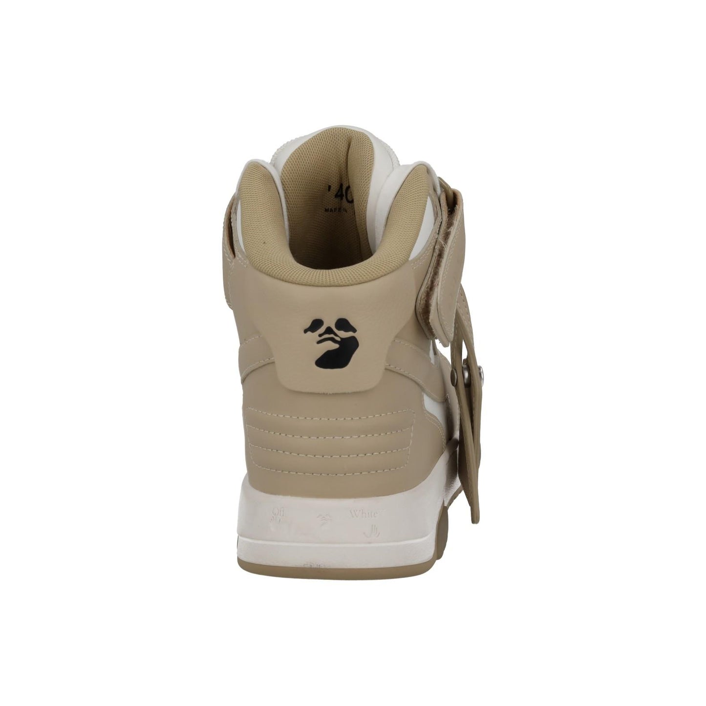 OFF-WHITE Out Of Office Trainer Mid Top Beige Leather EU40 UK7 NEW RRP595