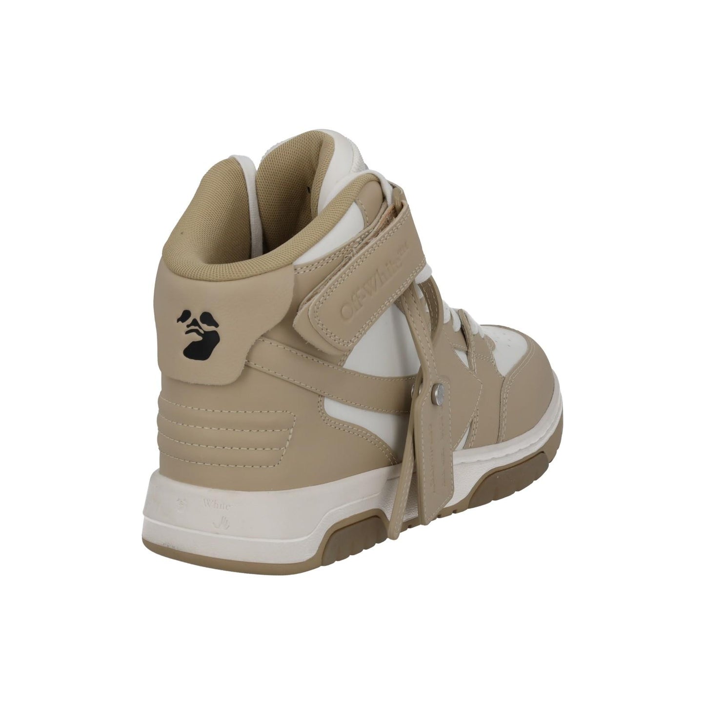 OFF-WHITE Out Of Office Trainer Mid Top Beige Leather EU40 UK7 NEW RRP595
