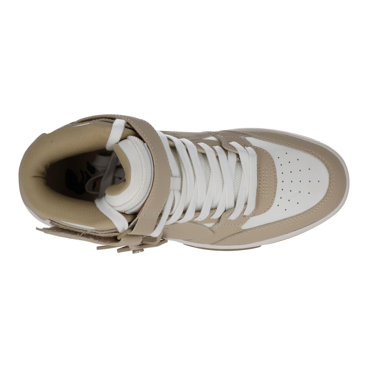 OFF-WHITE Out Of Office Trainer Mid Top Beige Leather EU40 UK7 NEW RRP595