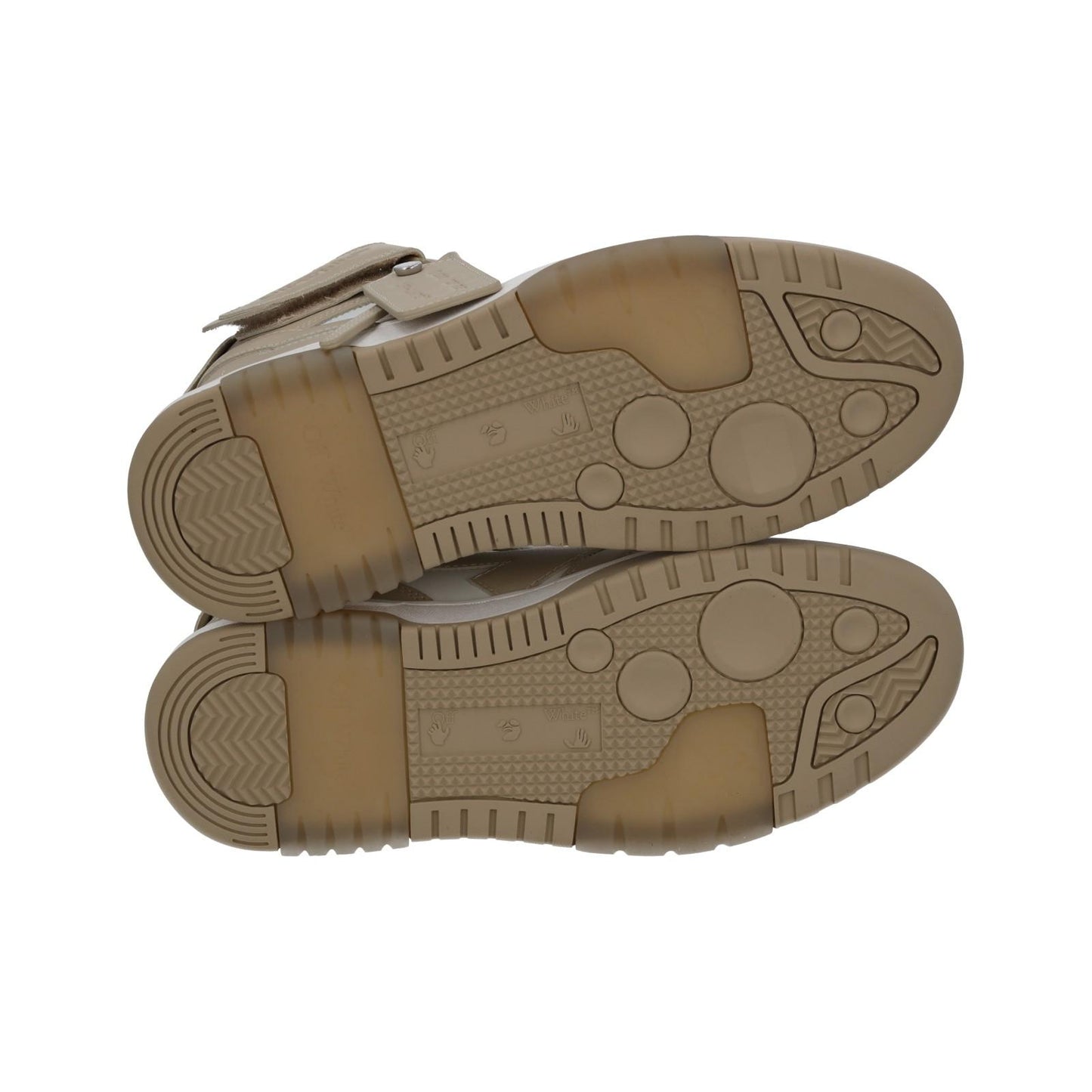 OFF-WHITE Out Of Office Trainer Mid Top Beige Leather EU40 UK7 NEW RRP595
