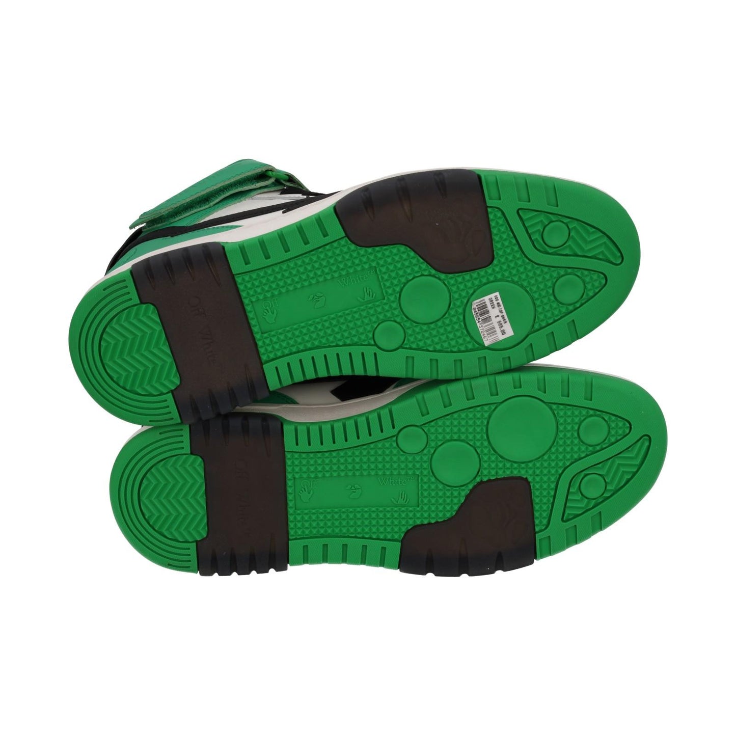 OFF-WHITE Out Of Office Trainers Mid Top Green Leather IT42 UK8 NEW RRP595