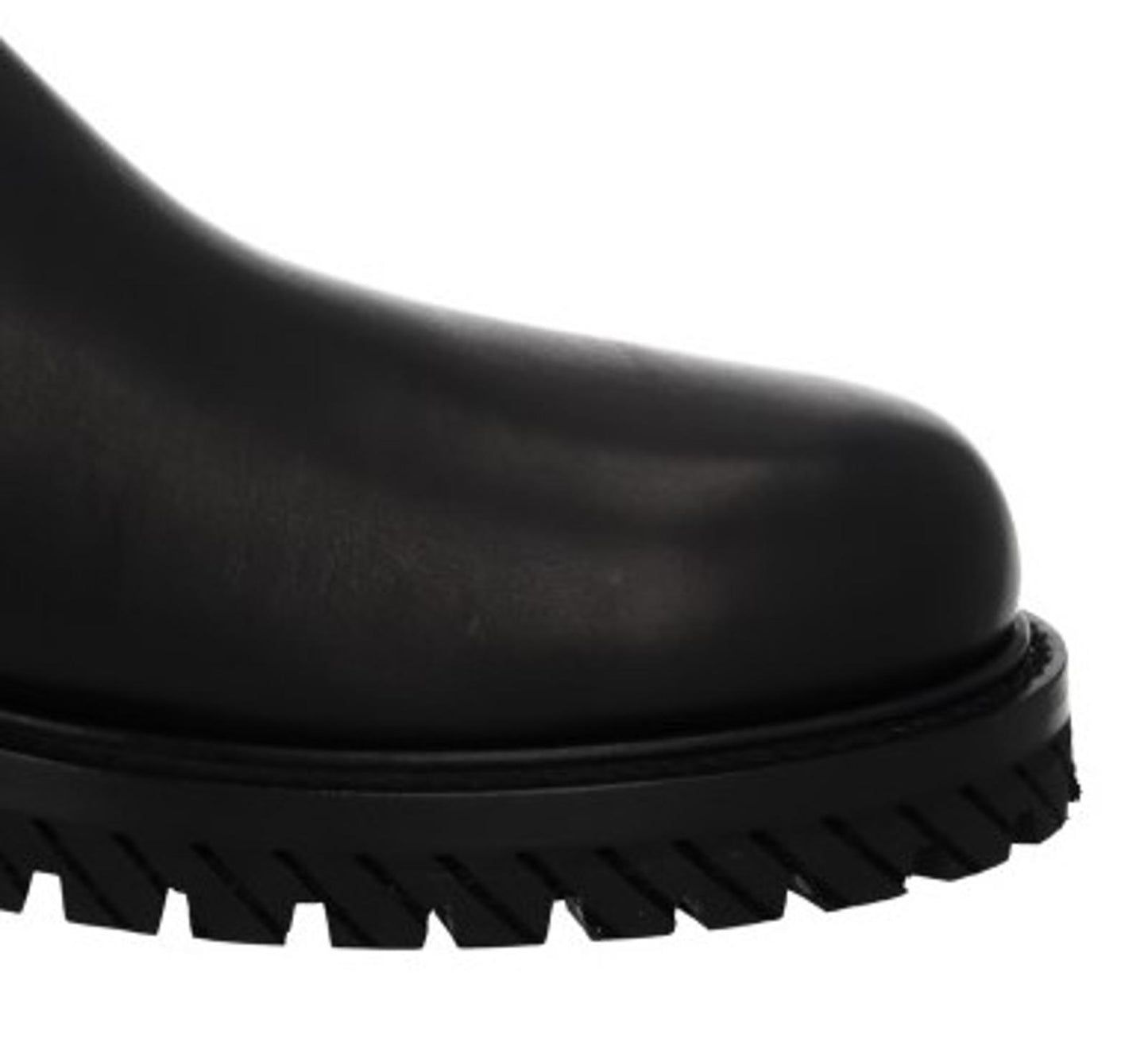 OFF-WHITE Combat Chelsea Boots Pull On Black Leather EU42 UK8 NEW RRP985