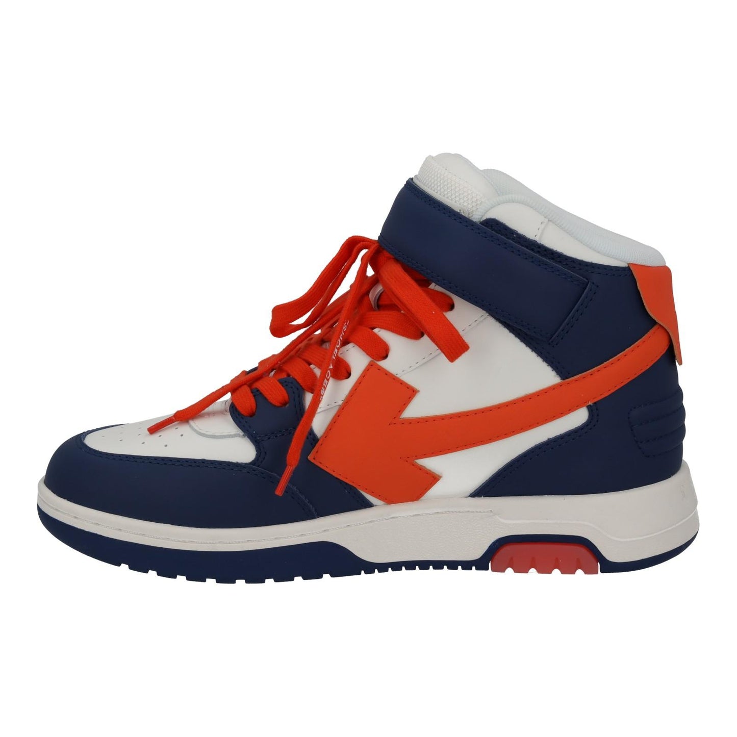OFF-WHITE Out Of Office Trainers Mid Top Navy Orange Leather UK6 NEW RRP595