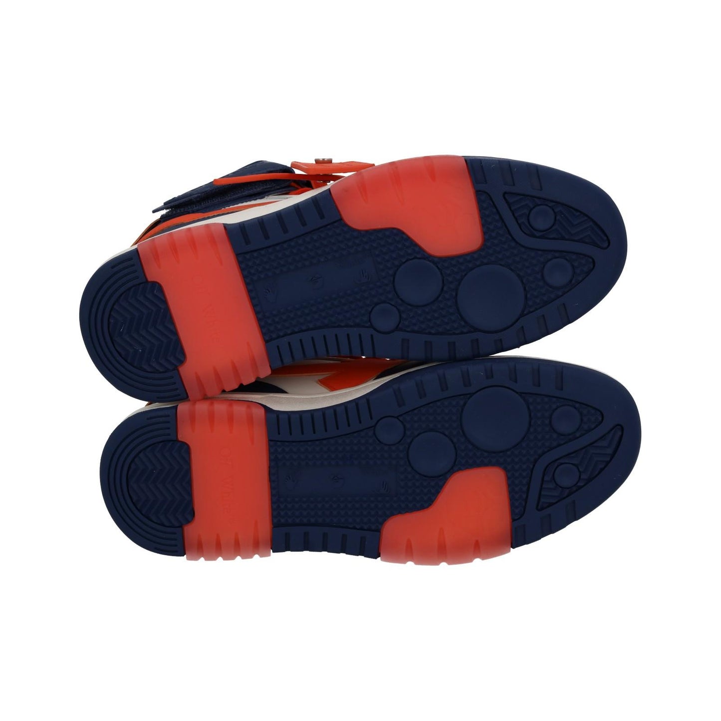 OFF-WHITE Out Of Office Trainers Mid Top Navy Orange Leather UK6 NEW RRP595