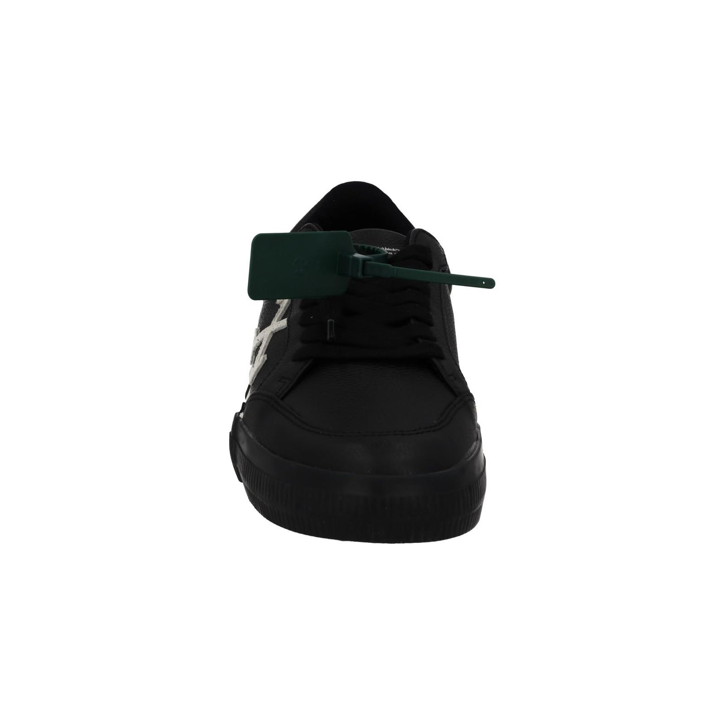 OFF-WHITE Trainers Low Vulcanized Leather Lace Up Black White UK8 NEW RRP365