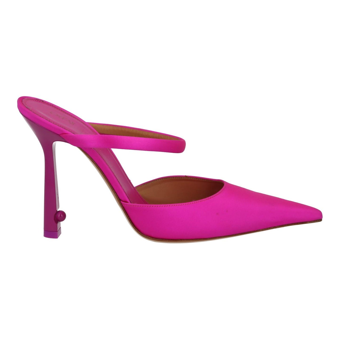 OFF-WHITE Pump Shoe Pop Pearl Pointed Toe Fuchsia Pink IT41 UK7 NEW RRP735