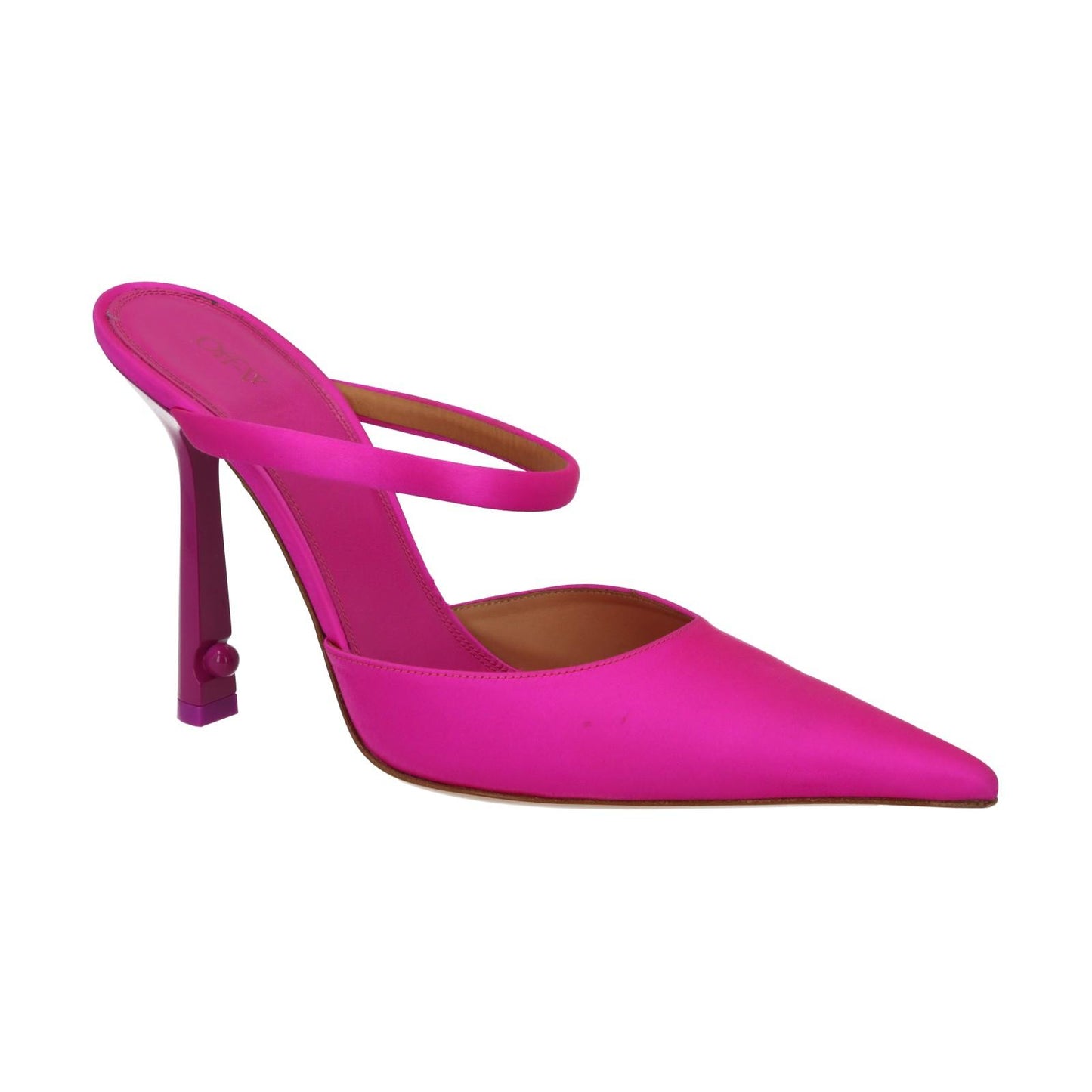 OFF-WHITE Pump Shoe Pop Pearl Pointed Toe Fuchsia Pink IT41 UK7 NEW RRP735