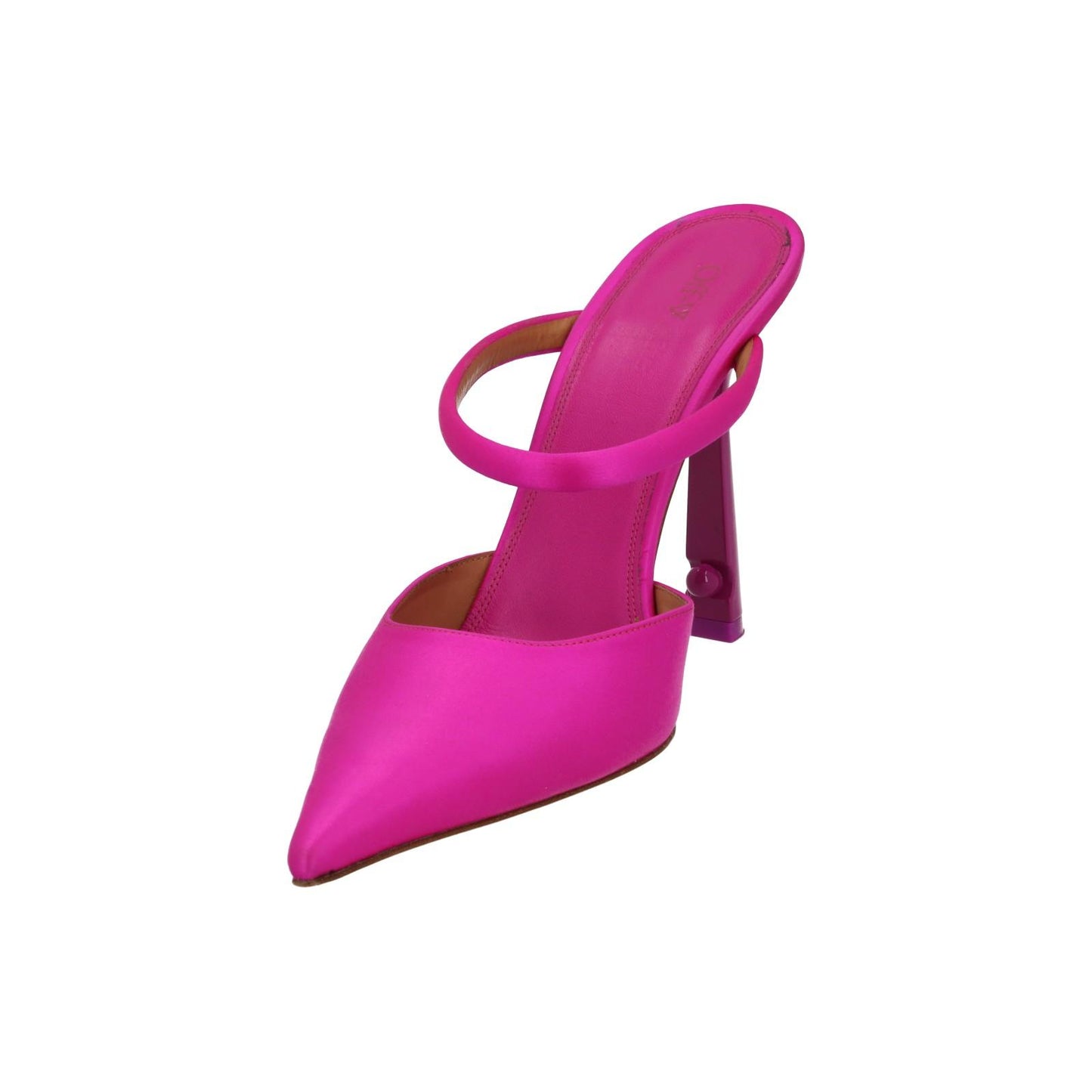 OFF-WHITE Pump Shoe Pop Pearl Pointed Toe Fuchsia Pink IT41 UK7 NEW RRP735
