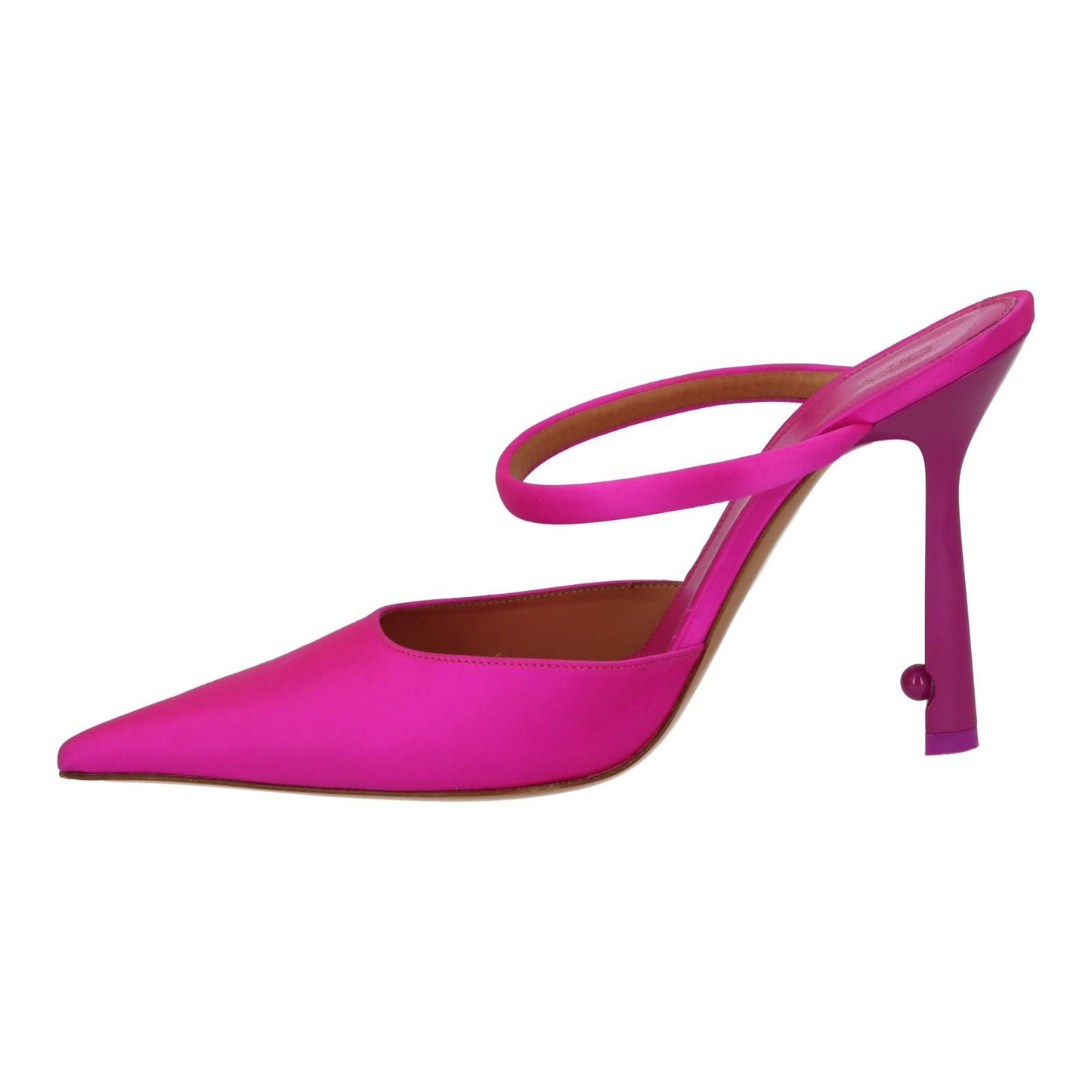 OFF-WHITE Pump Shoe Pop Pearl Pointed Toe Fuchsia Pink IT41 UK7 NEW RRP735