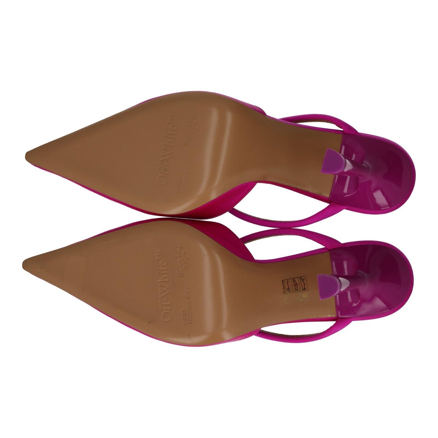 OFF-WHITE Pump Shoe Pop Pearl Pointed Toe Fuchsia Pink IT41 UK7 NEW RRP735