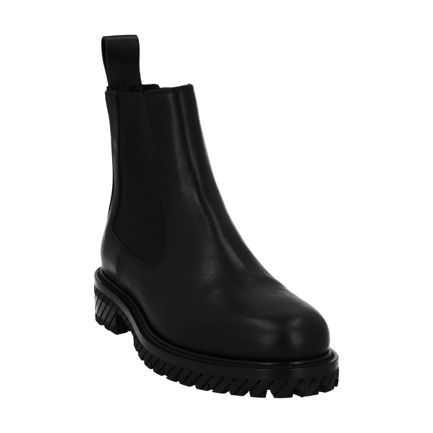 OFF-WHITE Combat Chelsea Boot Black Leather Pull On EU42 UK8 NEW RRP985