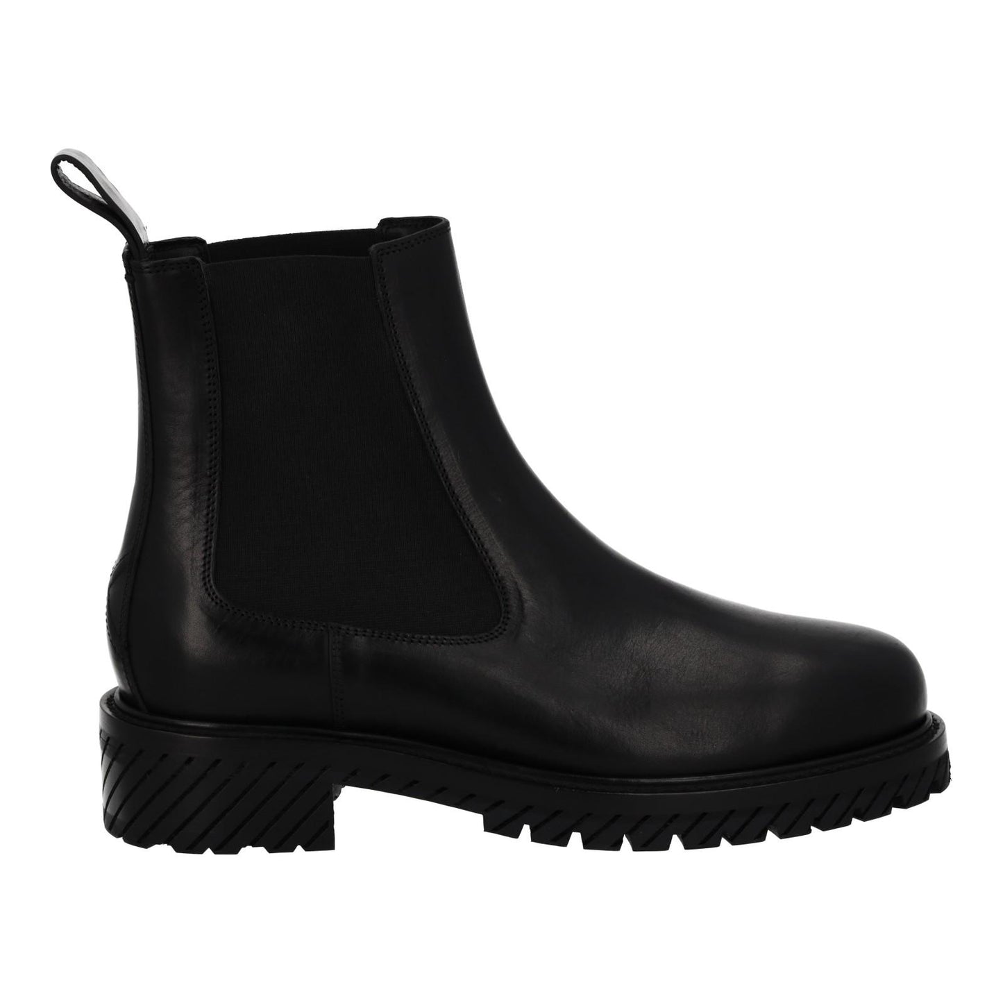 OFF-WHITE Combat Chelsea Boot Black Leather Pull On EU43 UK9 NEW RRP985