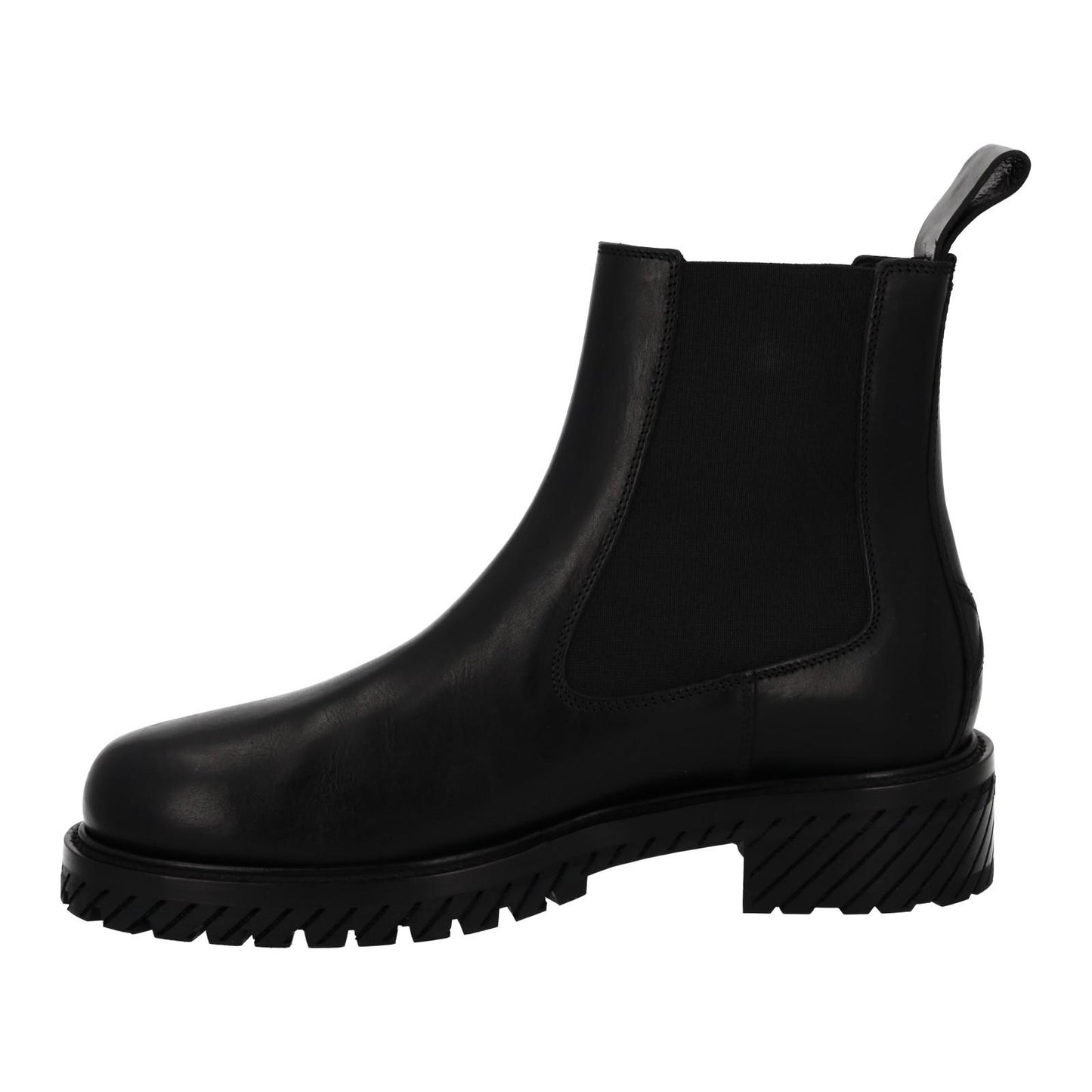 OFF-WHITE Combat Chelsea Boot Black Leather Pull On EU43 UK9 NEW RRP985