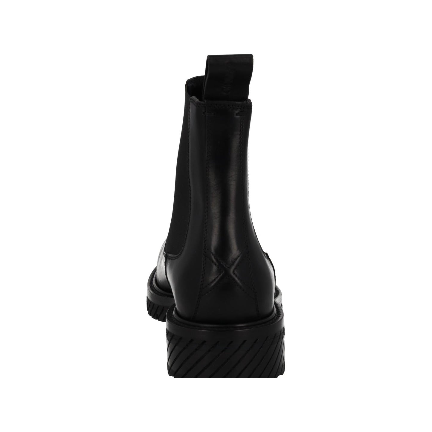 OFF-WHITE Combat Chelsea Boot Black Leather Pull On EU43 UK9 NEW RRP985