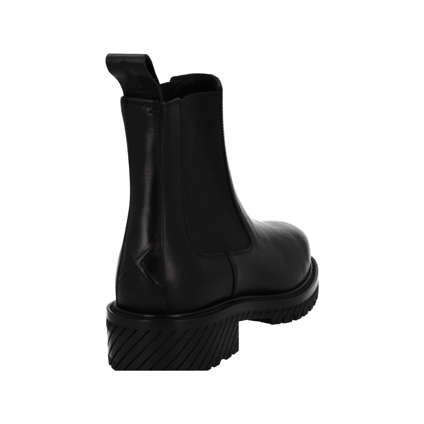 OFF-WHITE Combat Chelsea Boot Black Leather Pull On EU43 UK9 NEW RRP985