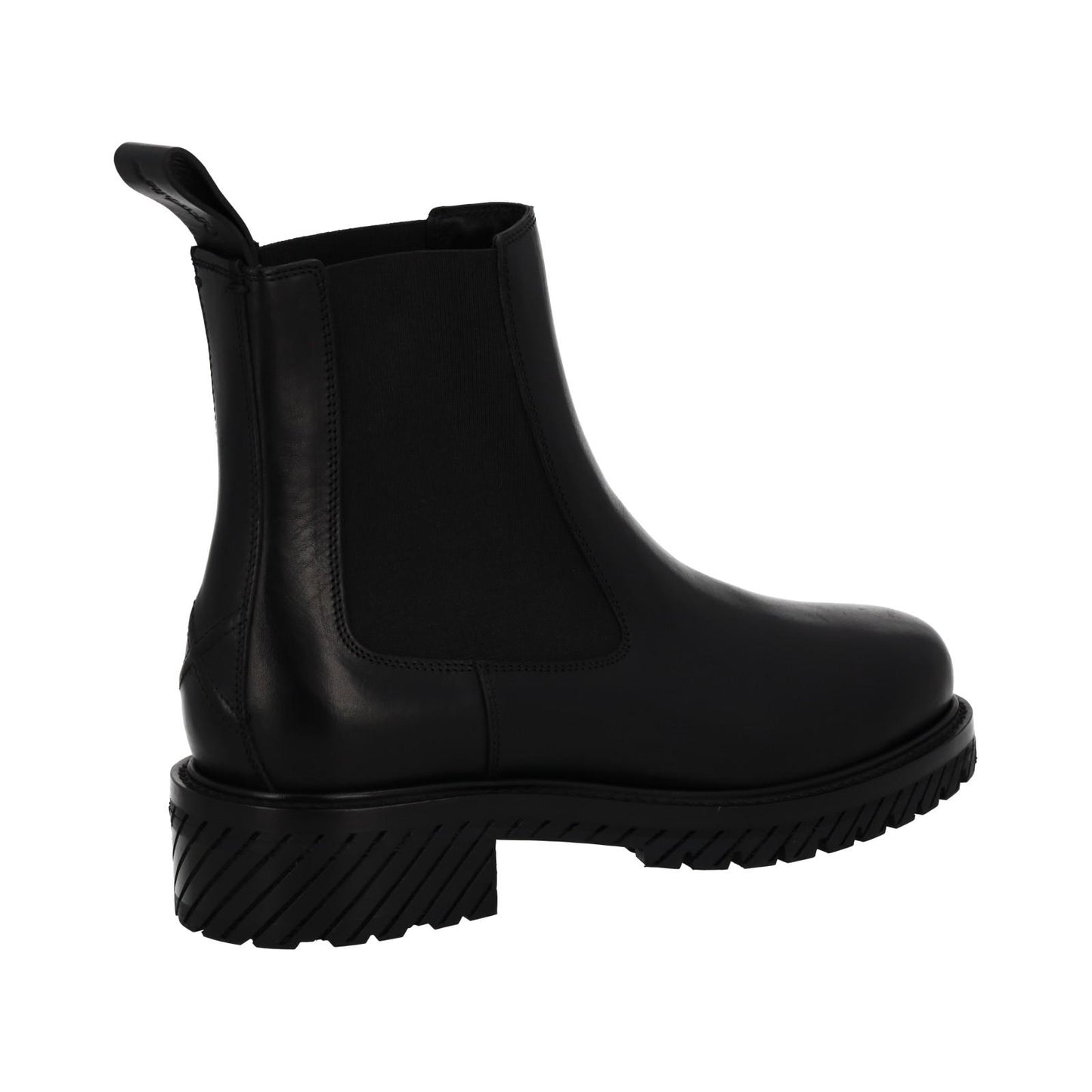 OFF-WHITE Combat Chelsea Boot Black Leather Pull On EU43 UK9 NEW RRP985
