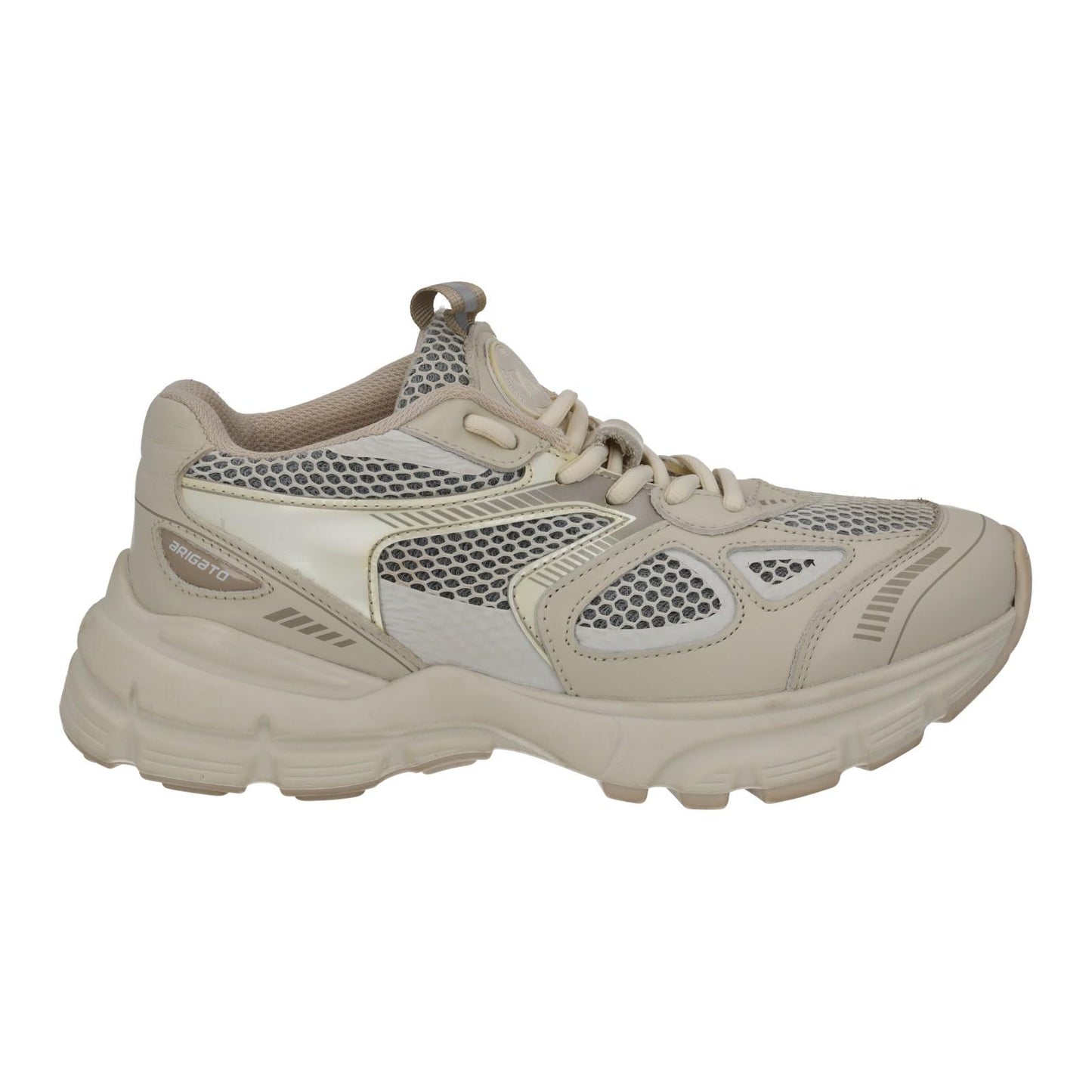 AXEL ARIGATO Marathon Runner Trainers Beige Fabric Leather EU37 UK4 NEW RP300