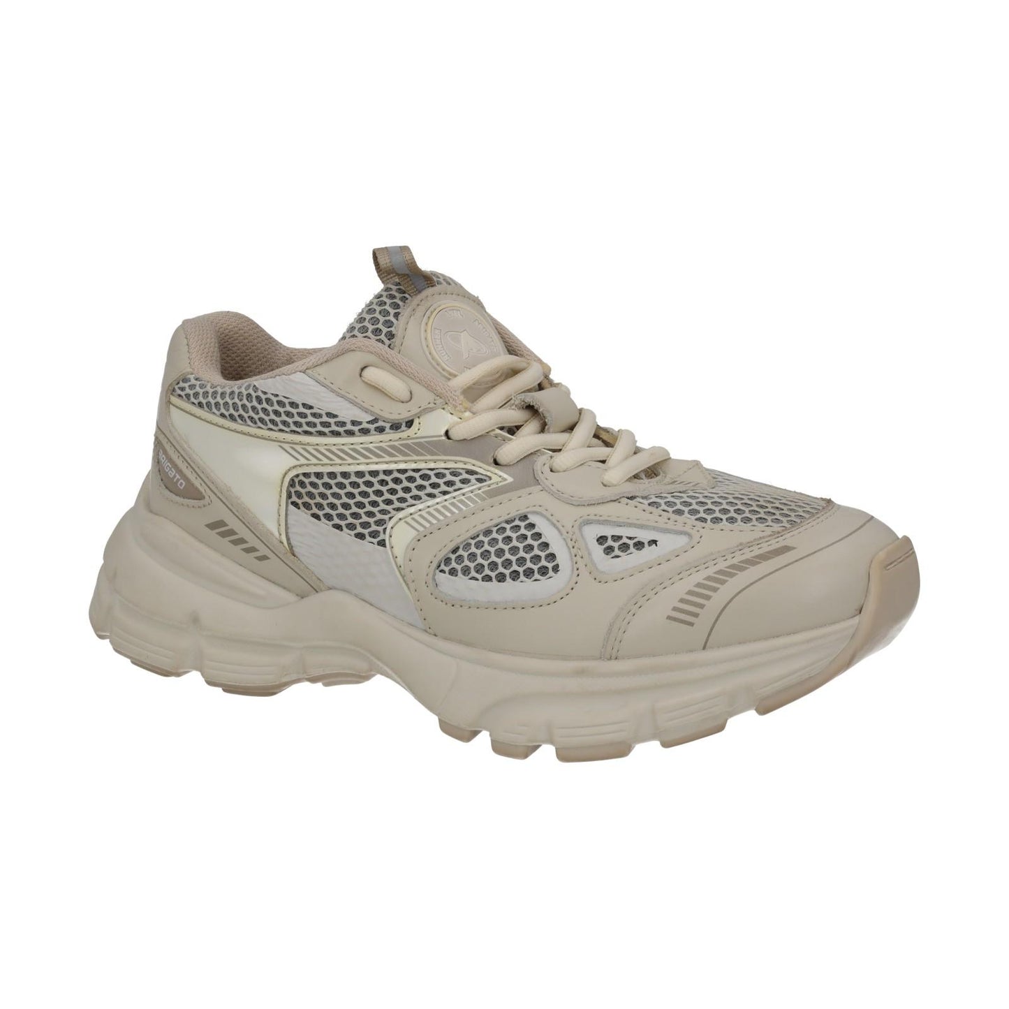 AXEL ARIGATO Marathon Runner Trainers Beige Fabric Leather EU37 UK4 NEW RP300