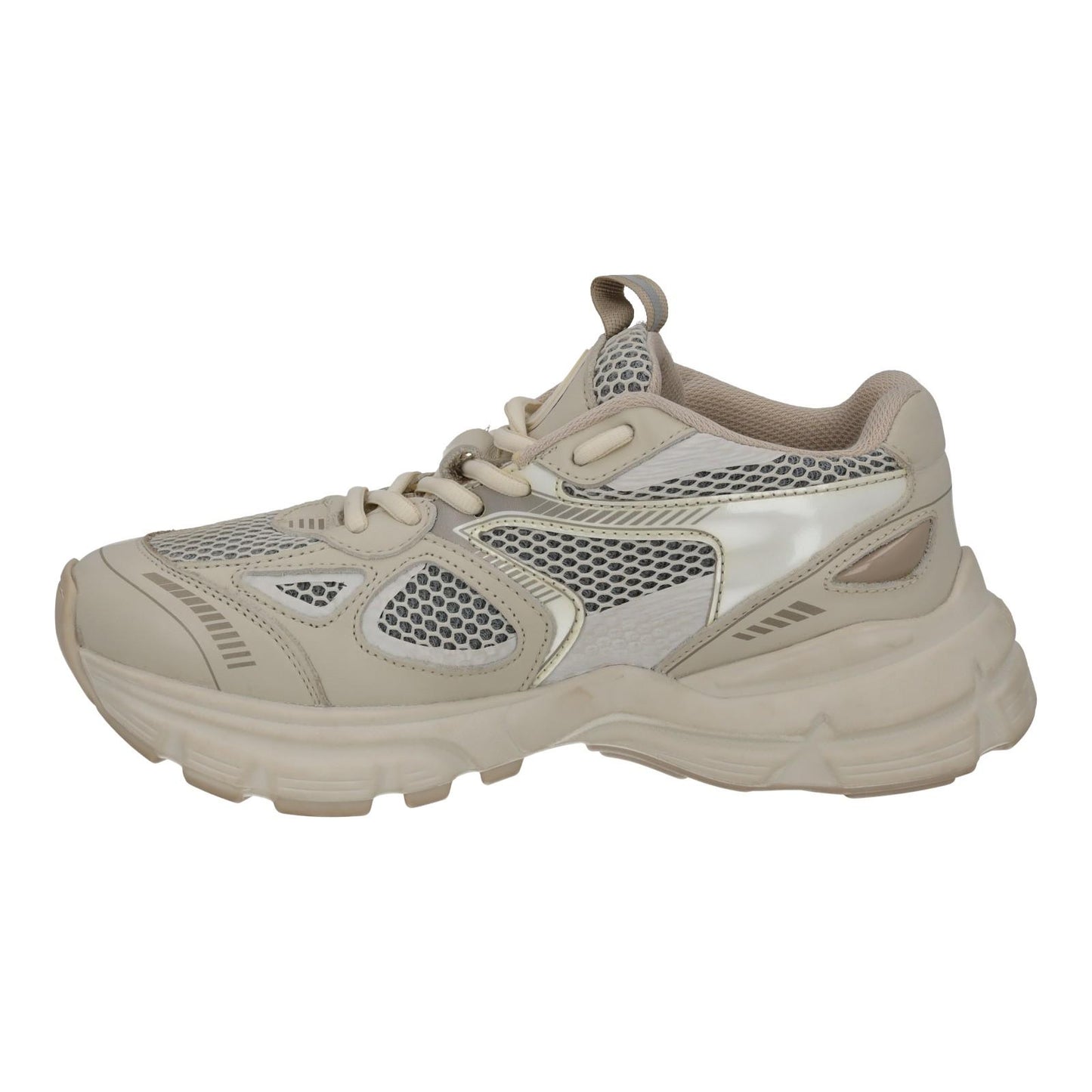 AXEL ARIGATO Marathon Runner Trainers Beige Fabric Leather EU37 UK4 NEW RP300