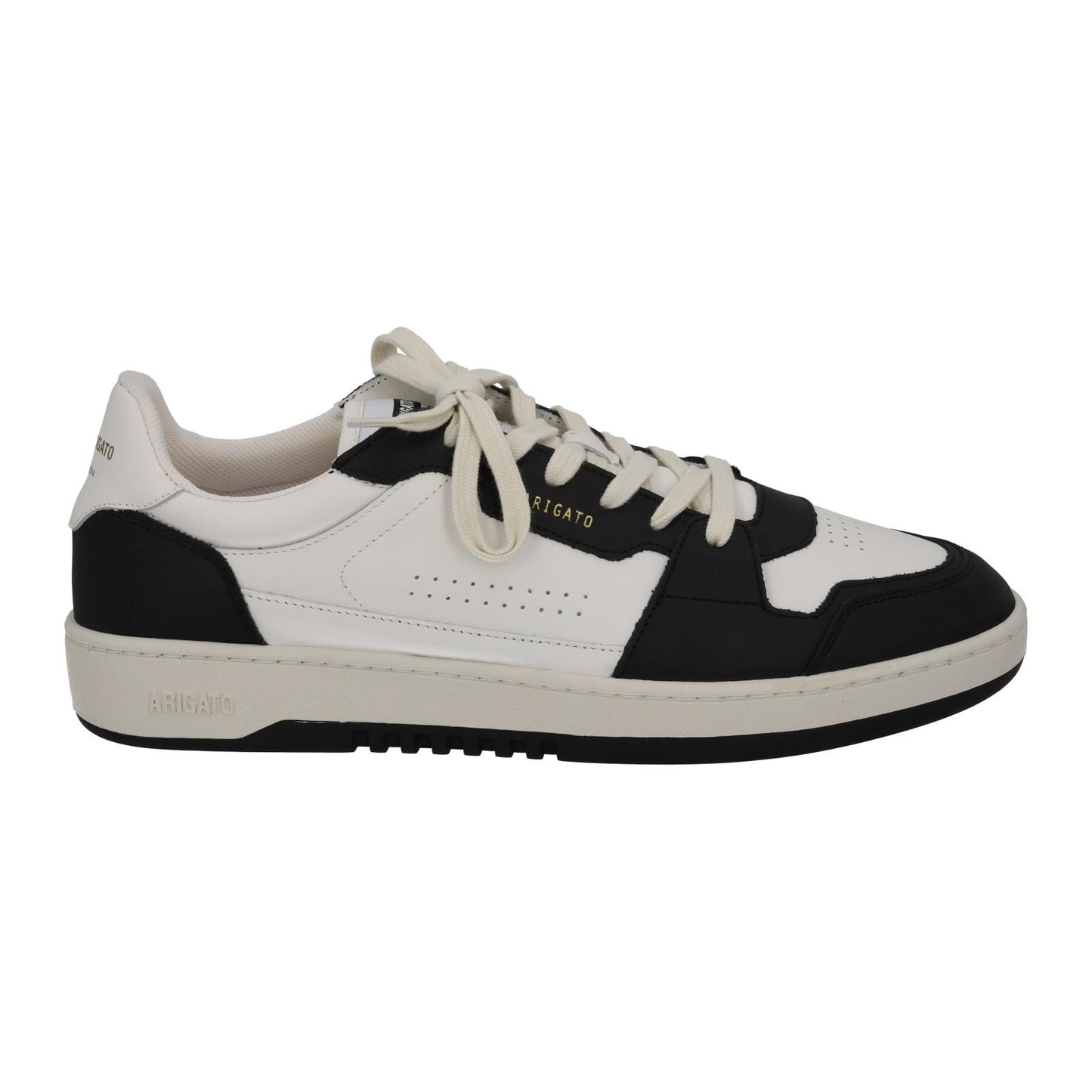 AXEL ARIGATO Men's White & Black Leather Dice Lo Trainers Size UK10 RRP215 NEW
